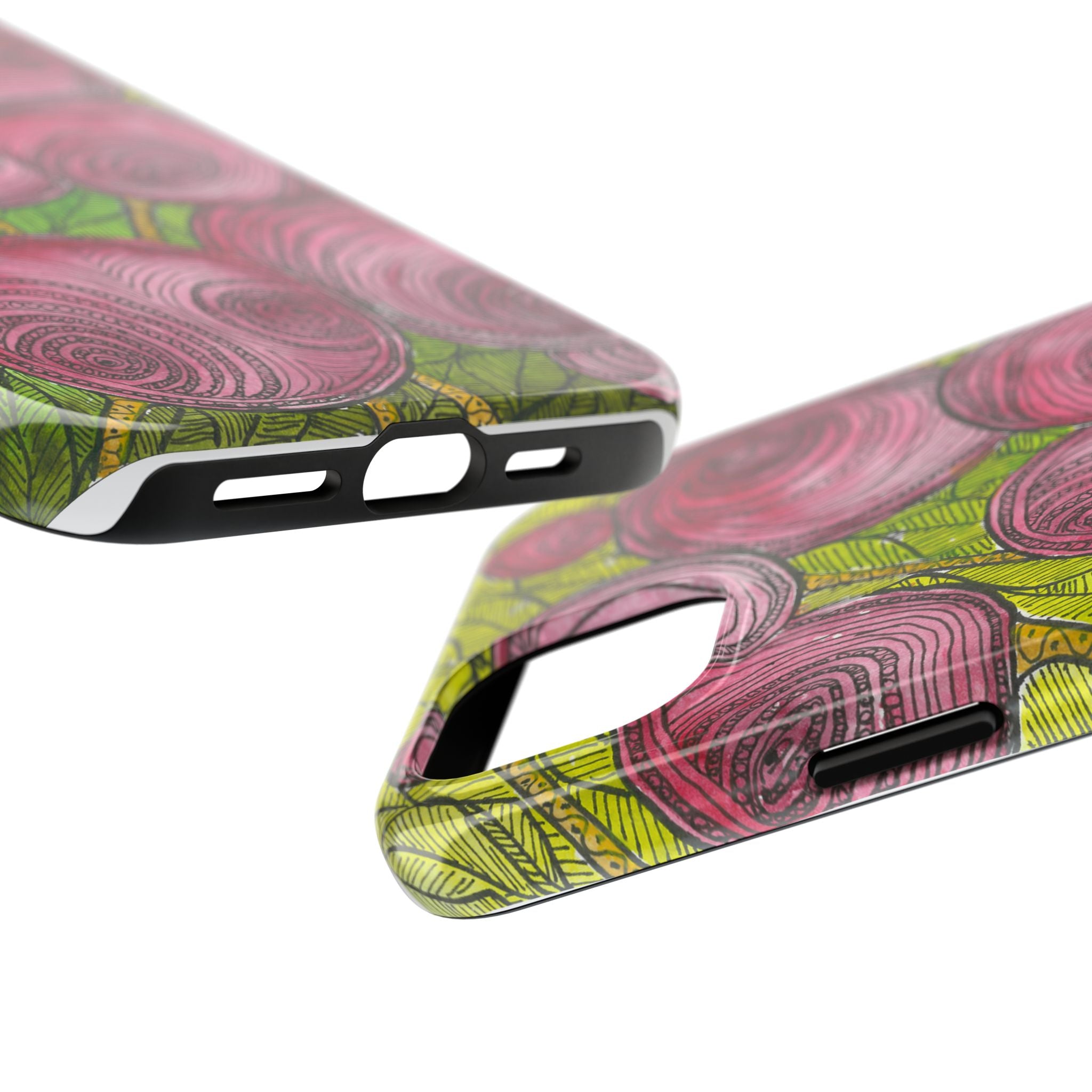 Tough Phone Case - All iPhones and Samsung Galaxys - Exciting Abstract Design #9 Spaced Blossoms