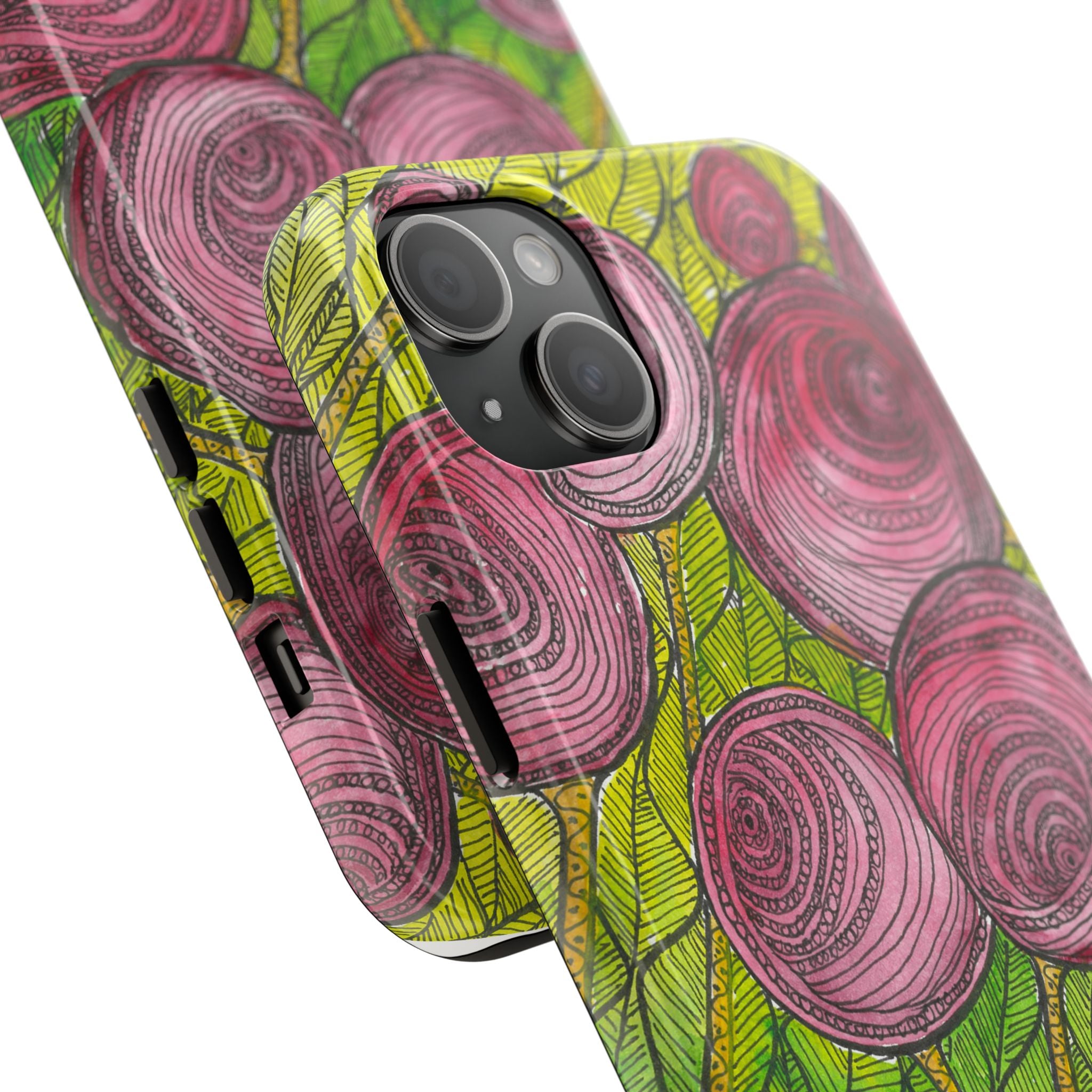 Tough Phone Case - All iPhones and Samsung Galaxys - Exciting Abstract Design #9 Spaced Blossoms