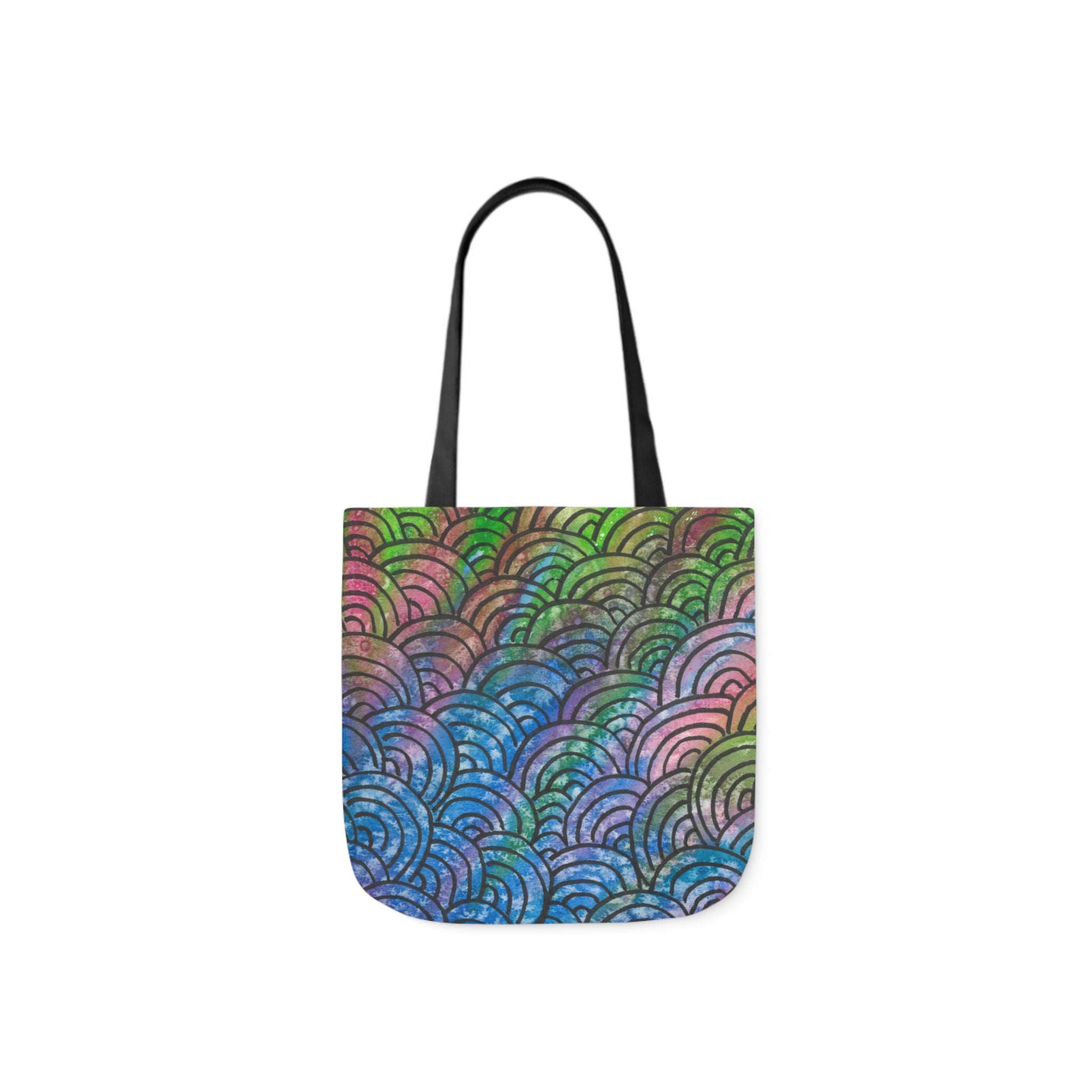 Canvas Tote Bags, Colourful Abstract Designs, 5-Color Straps, 3 Sizes.  For Family and friends or a Special Gift #84 Ah The Past