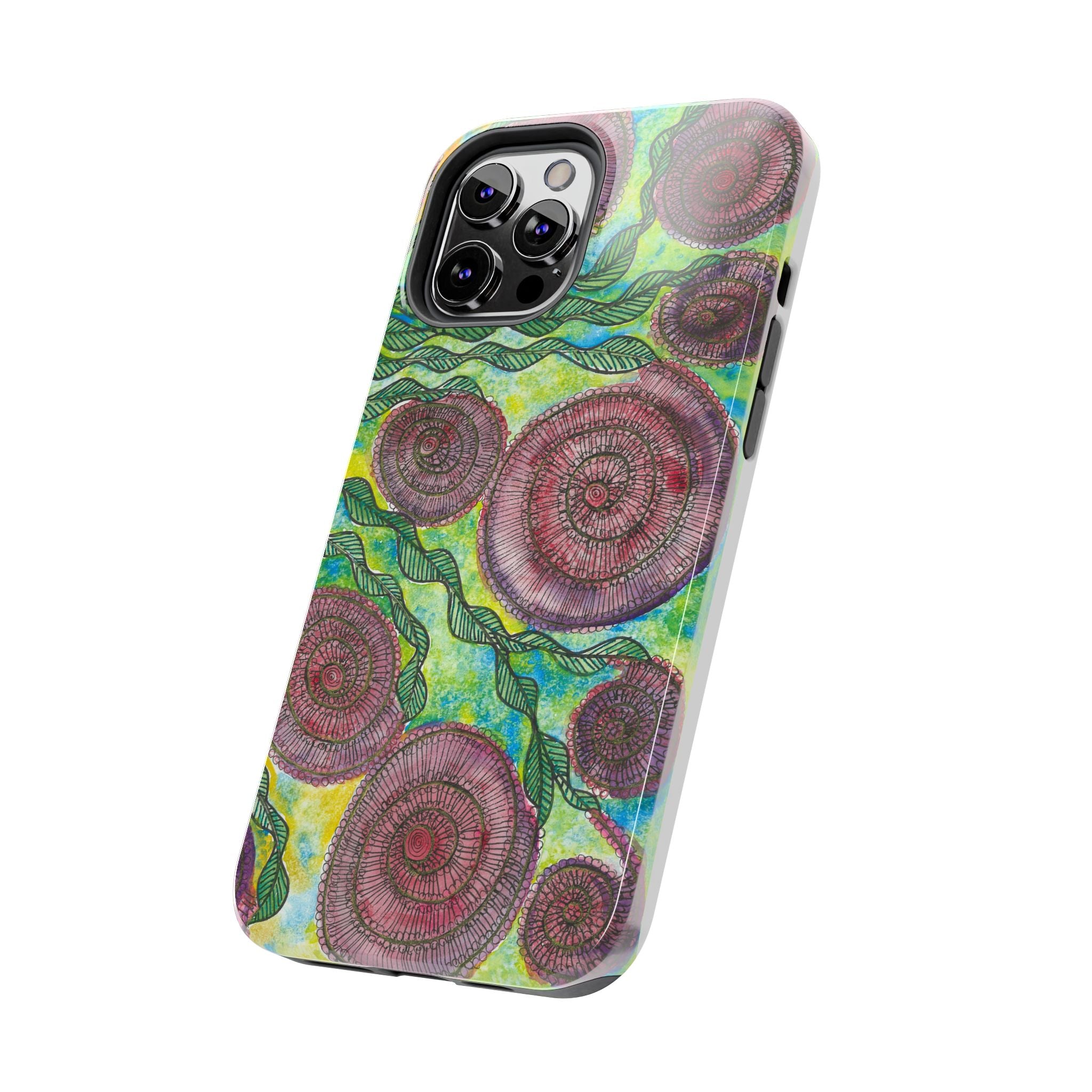 Tough Phone Case - All iPhones and Samsung Galaxys - Exciting Abstract Design #35 Beetroot To Yourself