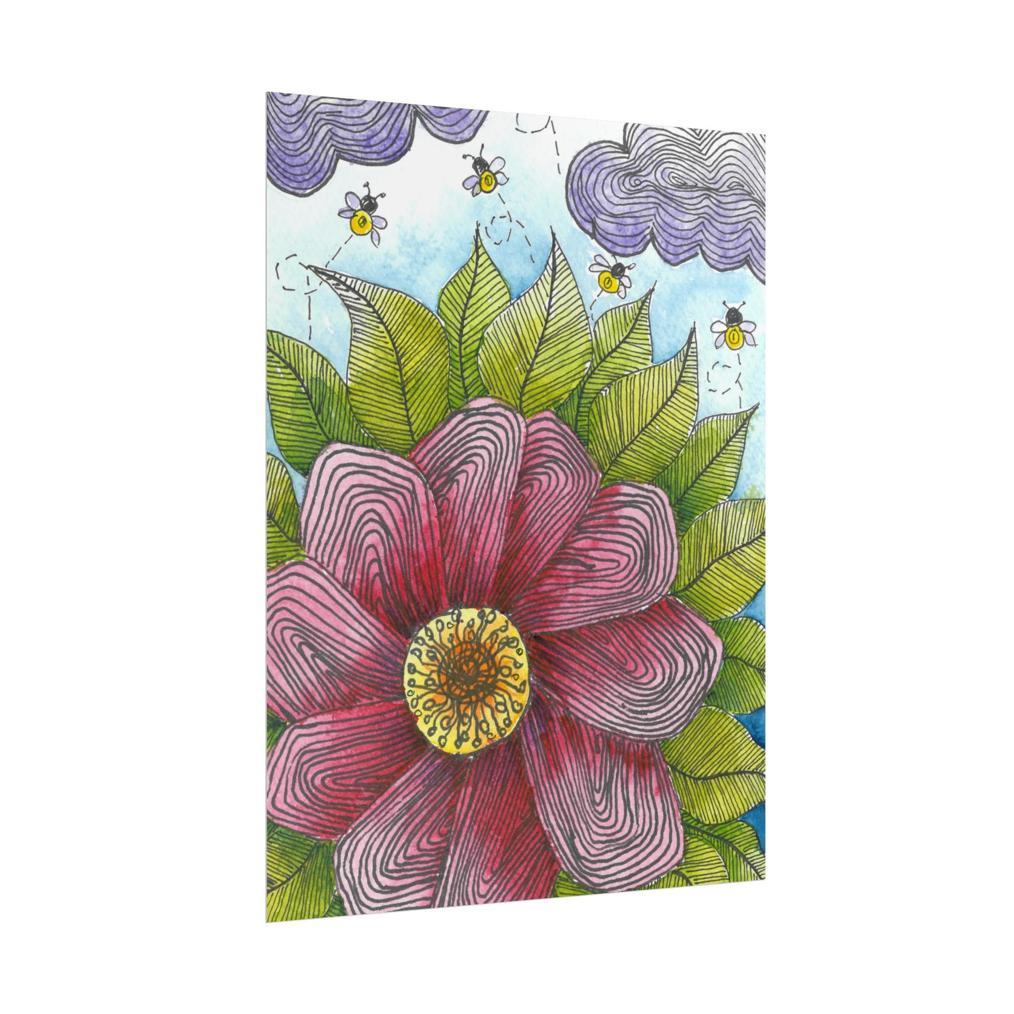 Large Colourful Wall Art, Posters & Prints, For Office, Bedroom or Living Room, or Special Gift #4 Bloom'n