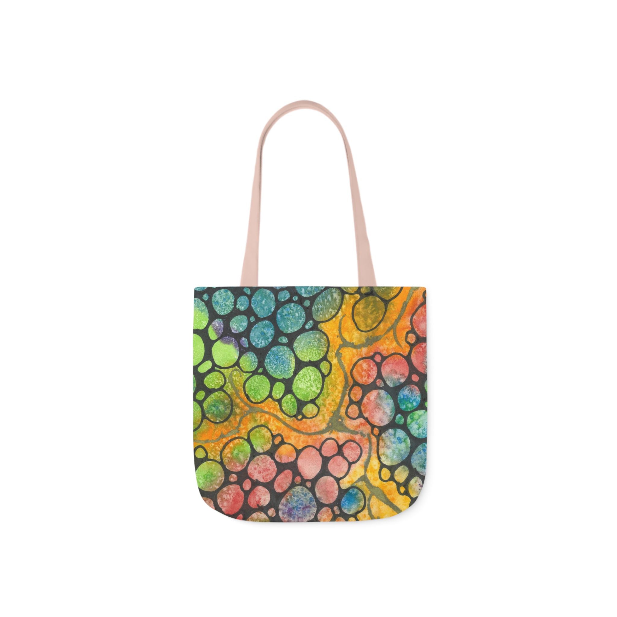 Canvas Tote Bags, Colourful Abstract Designs, 5-Color Straps, 3 Sizes.  For Family and friends or a Special Gift #77 River Of Dreams