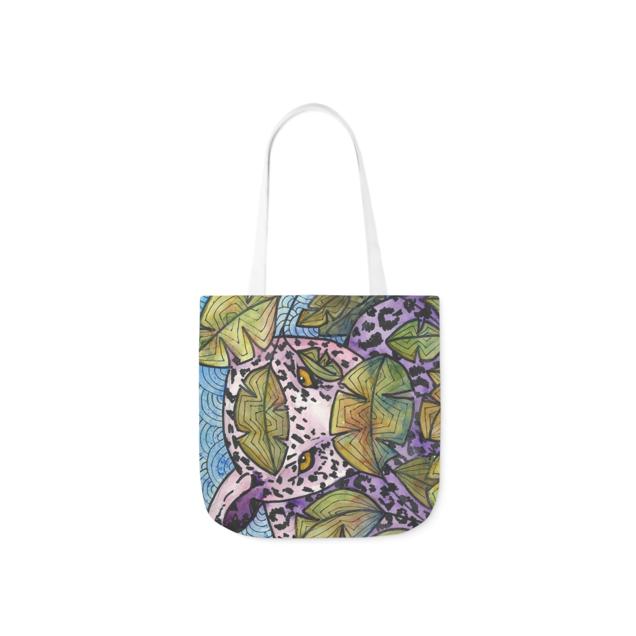 Canvas Tote Bags, Colourful Abstract Designs, 5-Color Straps, 3 Sizes.  For Family and friends or a Special Gift #76 Purrfect Blend