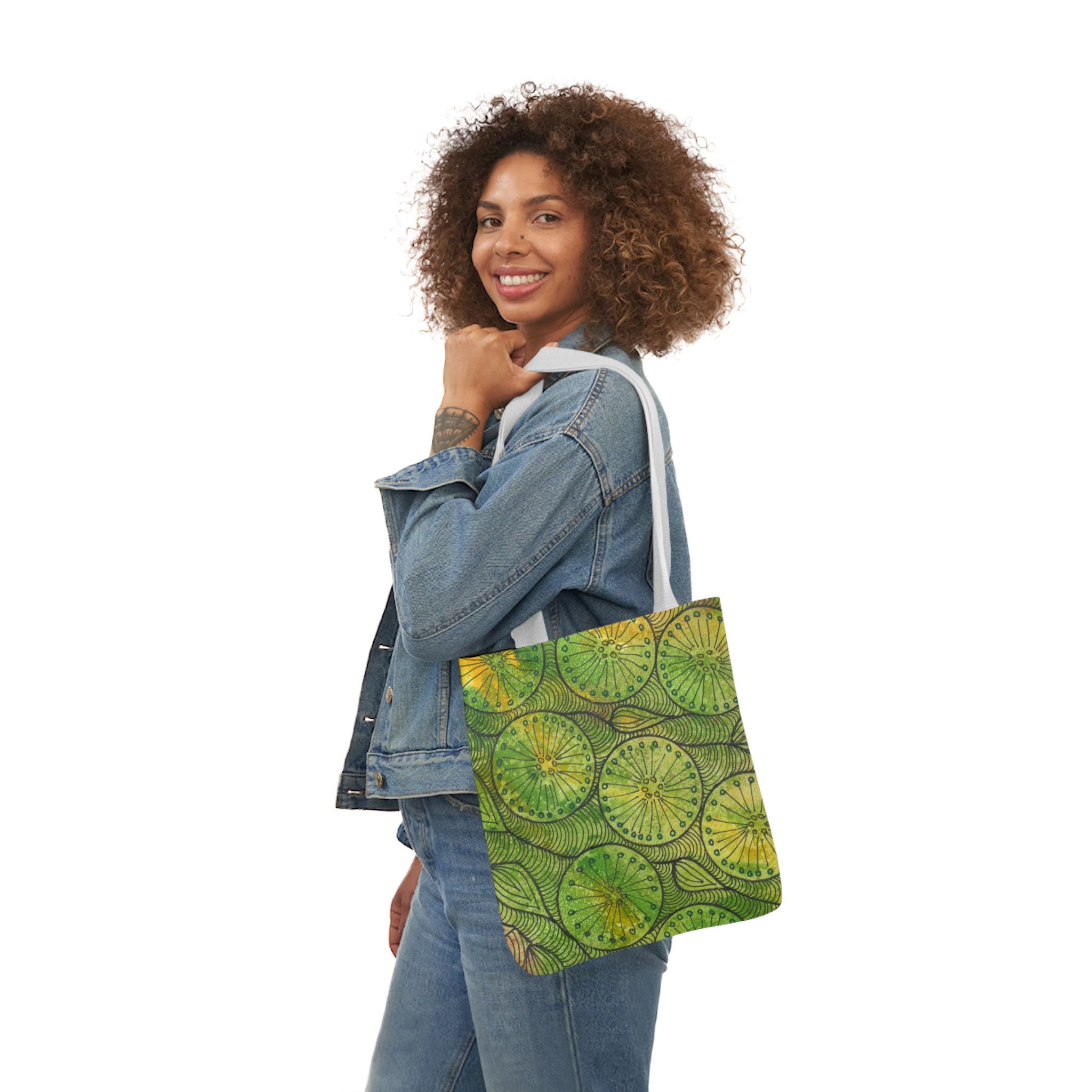 Canvas Tote Bags, Colourful Abstract Designs, 5-Color Straps, 3 Sizes.  For Family and friends or a Special Gift #63 Margarita Mondays