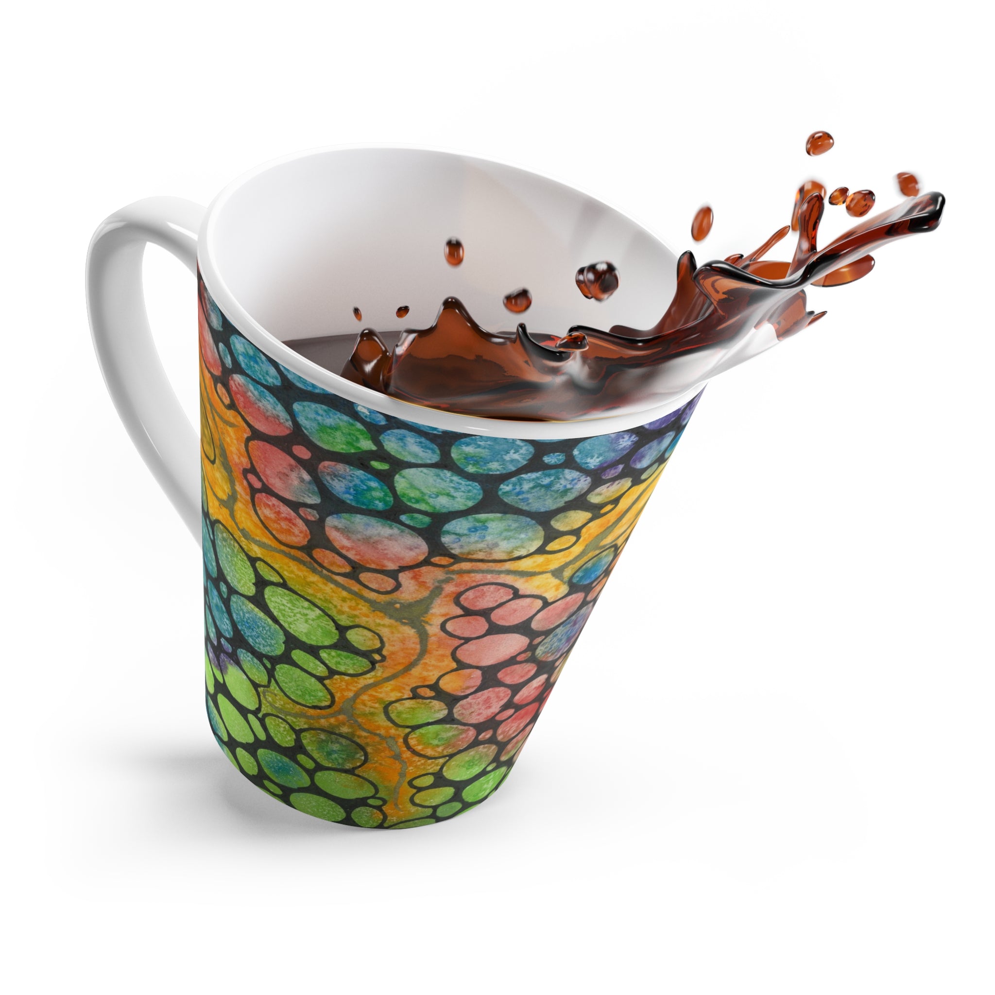 Coffee Mugs and Cups. Colourful Abstract Designs. Perfect for Home, Office or Special Gift #77 River Of Dreams
