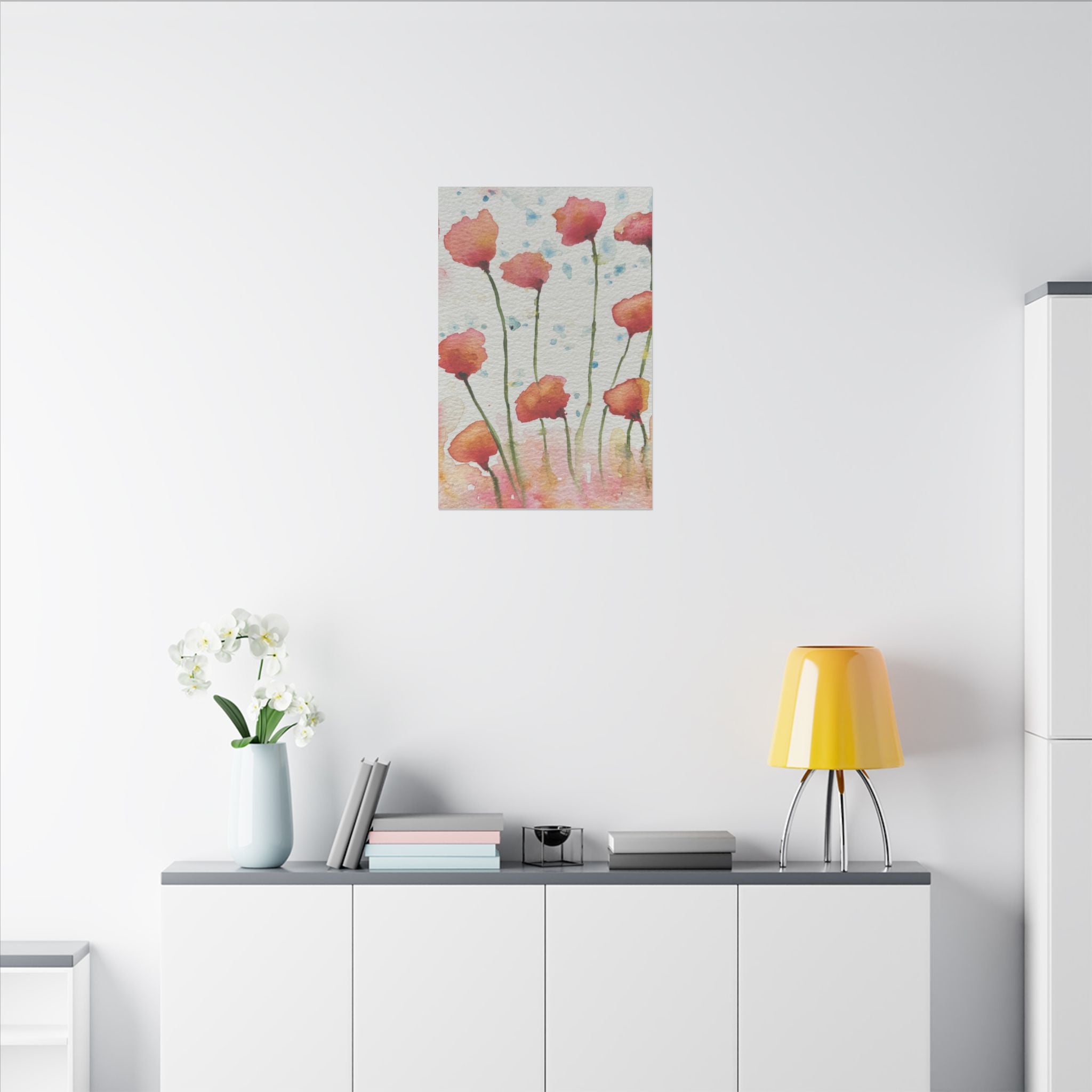 Large Colourful Wall Art, Canvas Prints, For Office, Bedroom or Living Room, or Special Gift #94 Poppies Galore