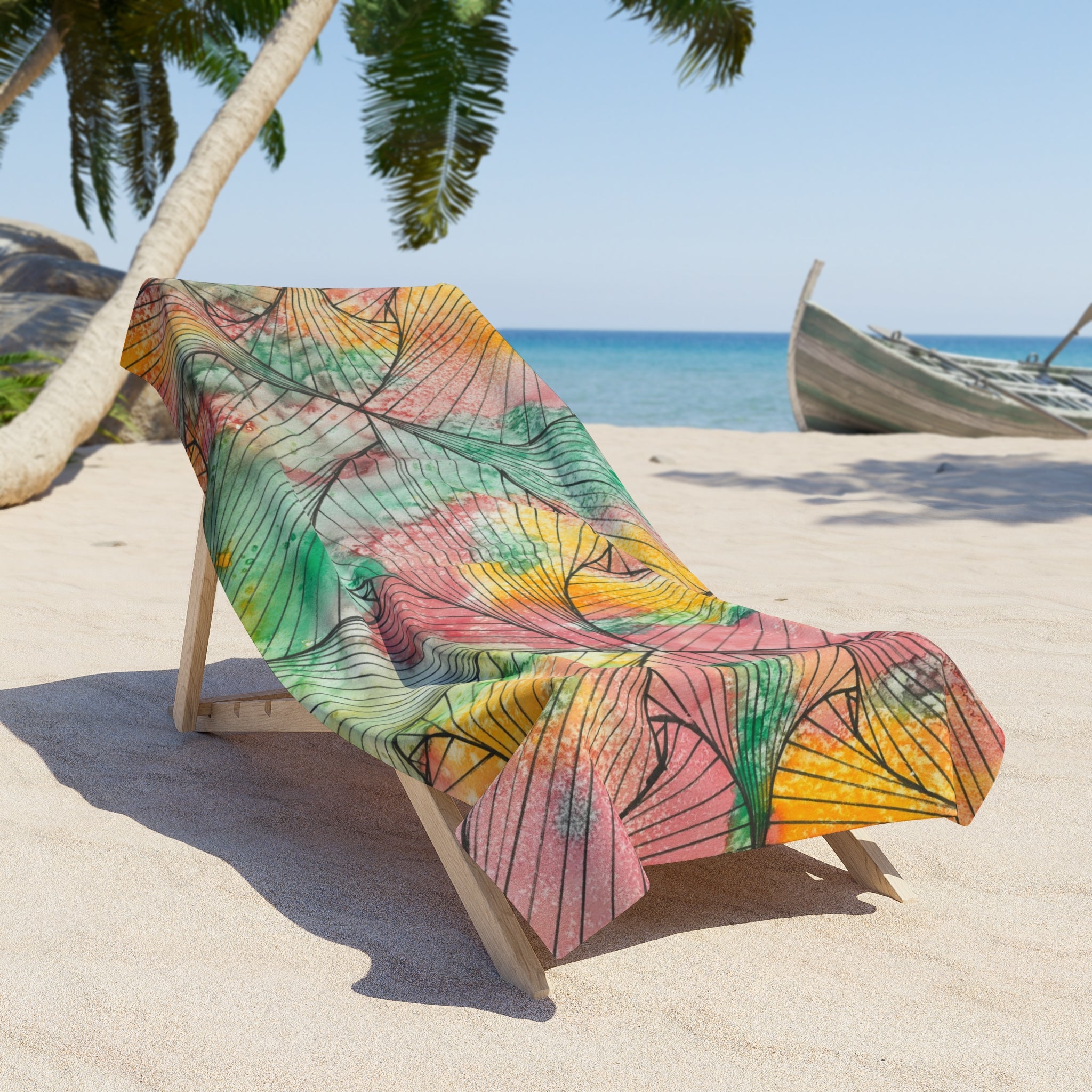 Colourful Abstract Beach Towels, Cotton Loop backing for Durability, 2 Sizes.  For Family and friends or a Special Gift #70 Whats It All About Alfie