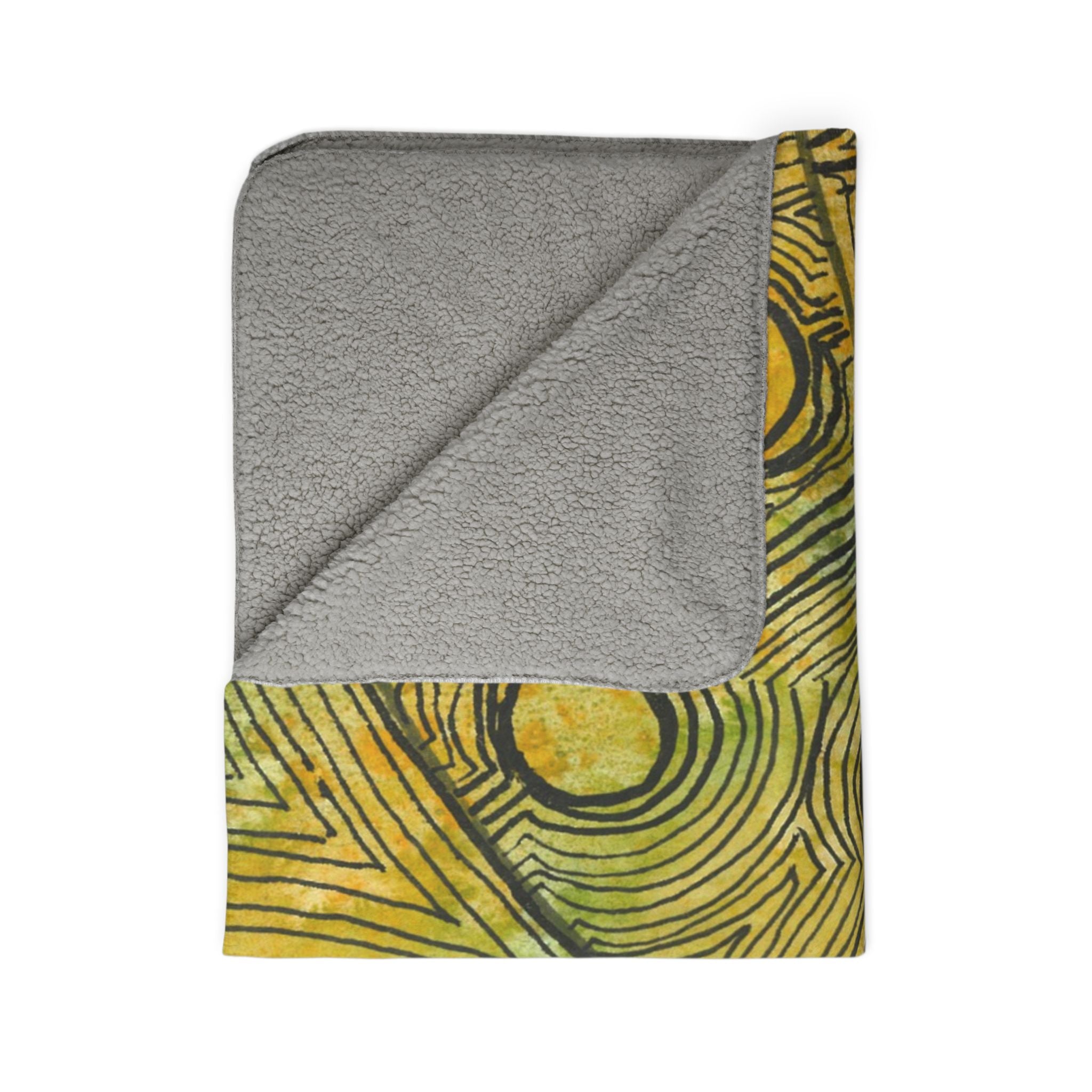 Fleece Throw Blanket, Textured Sherpa Underside, Hemmed, 2 Sizes. Colourful Abstract Design. Perfect for Bedroom, Living Room, or Special Gift #27 Come What May