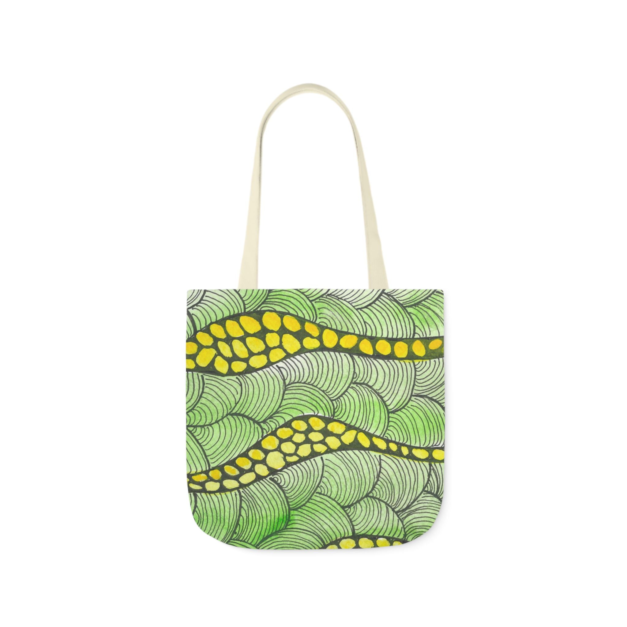 Canvas Tote Bags, Colourful Abstract Designs, 5-Color Straps, 3 Sizes.  For Family and friends or a Special Gift #13 Watcha Thinking