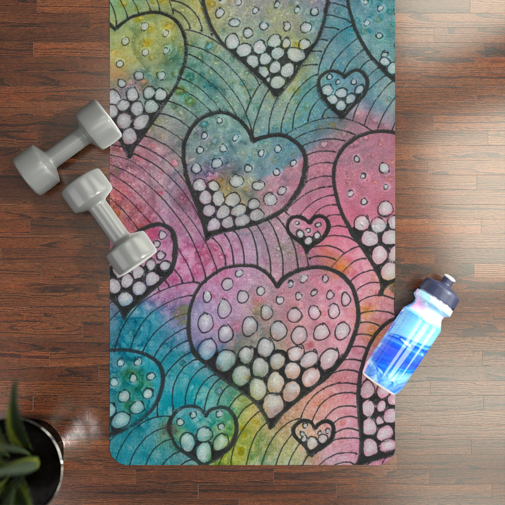 Yoga Mats and Gym Mats. Colourful Abstract Designs. Perfect for Home, Yoga or Gym Class, or a Special Gift #97 Whats Love Got To Do With It
