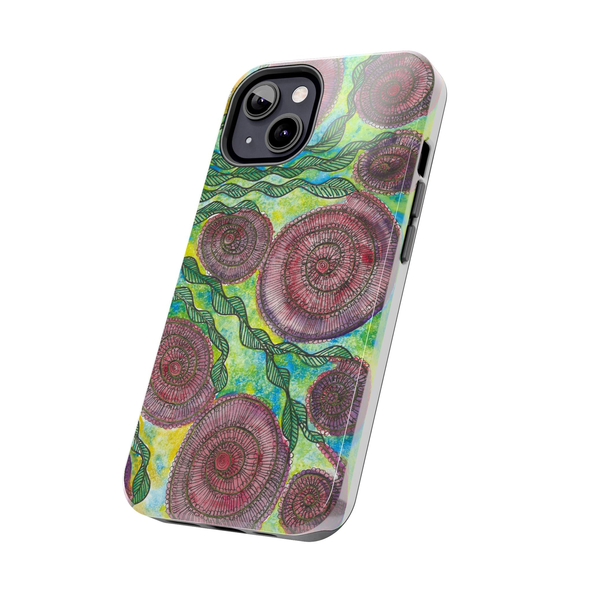 Tough Phone Case - All iPhones and Samsung Galaxys - Exciting Abstract Design #35 Beetroot To Yourself
