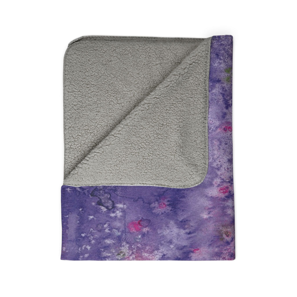 Fleece Throw Blanket, Textured Sherpa Underside, Hemmed, 2 Sizes. Colourful Abstract Design. Perfect for Bedroom, Living Room, or Special Gift #86 Birthday Fairies
