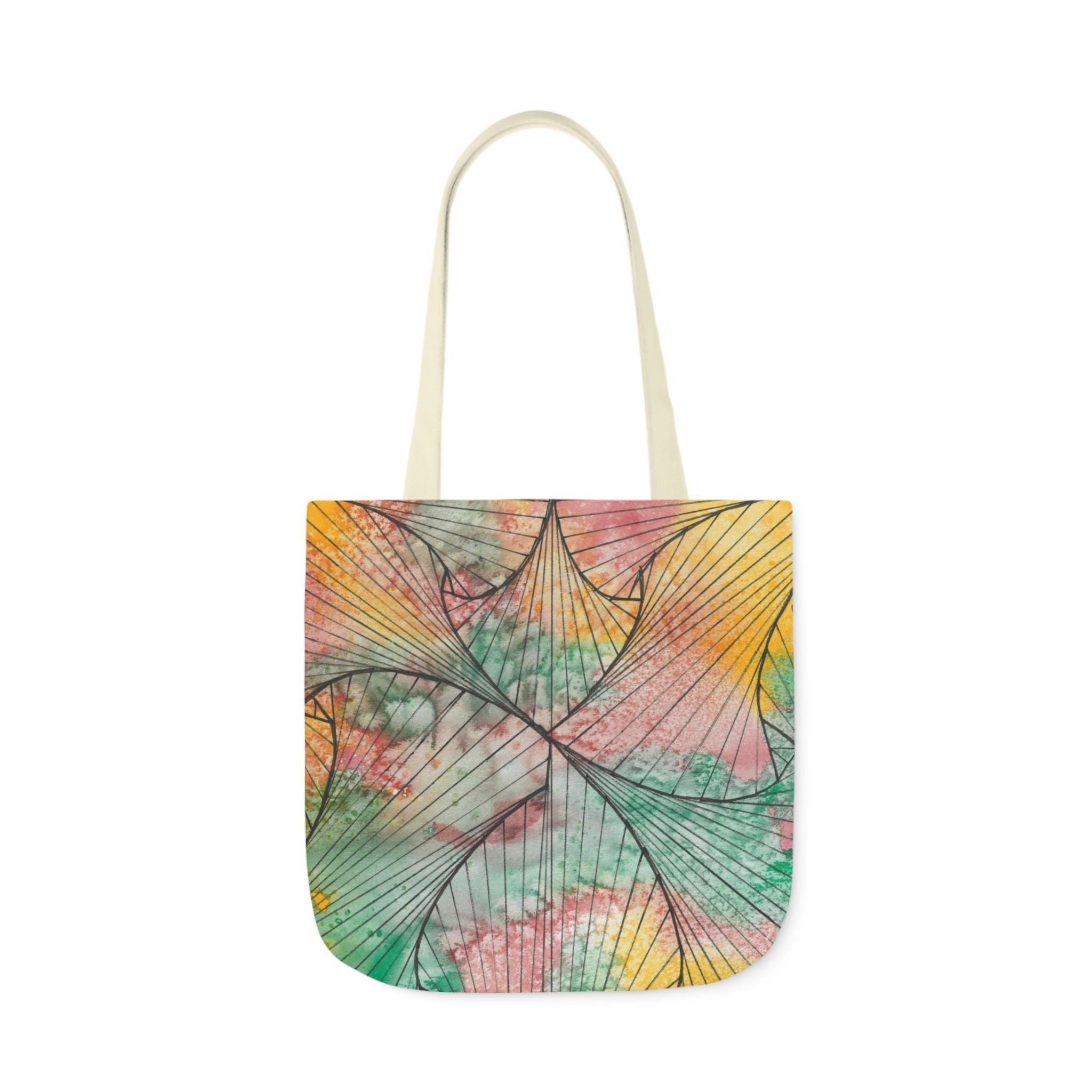 Canvas Tote Bags, Colourful Abstract Designs, 5-Color Straps, 3 Sizes.  For Family and friends or a Special Gift #70 Whats It All About Alfie