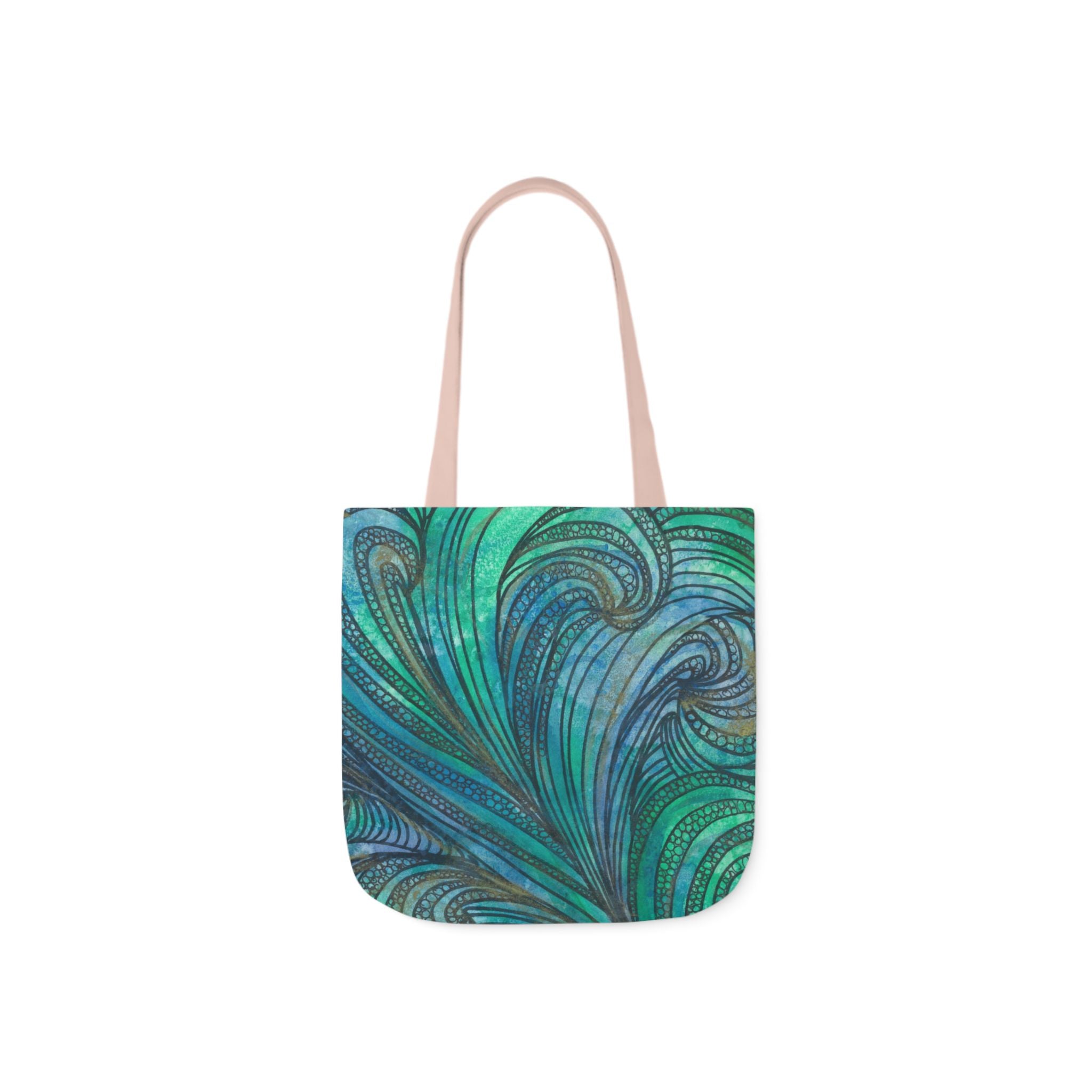Canvas Tote Bags, Colourful Abstract Designs, 5-Color Straps, 3 Sizes.  For Family and friends or a Special Gift #71 Call Of The Sea