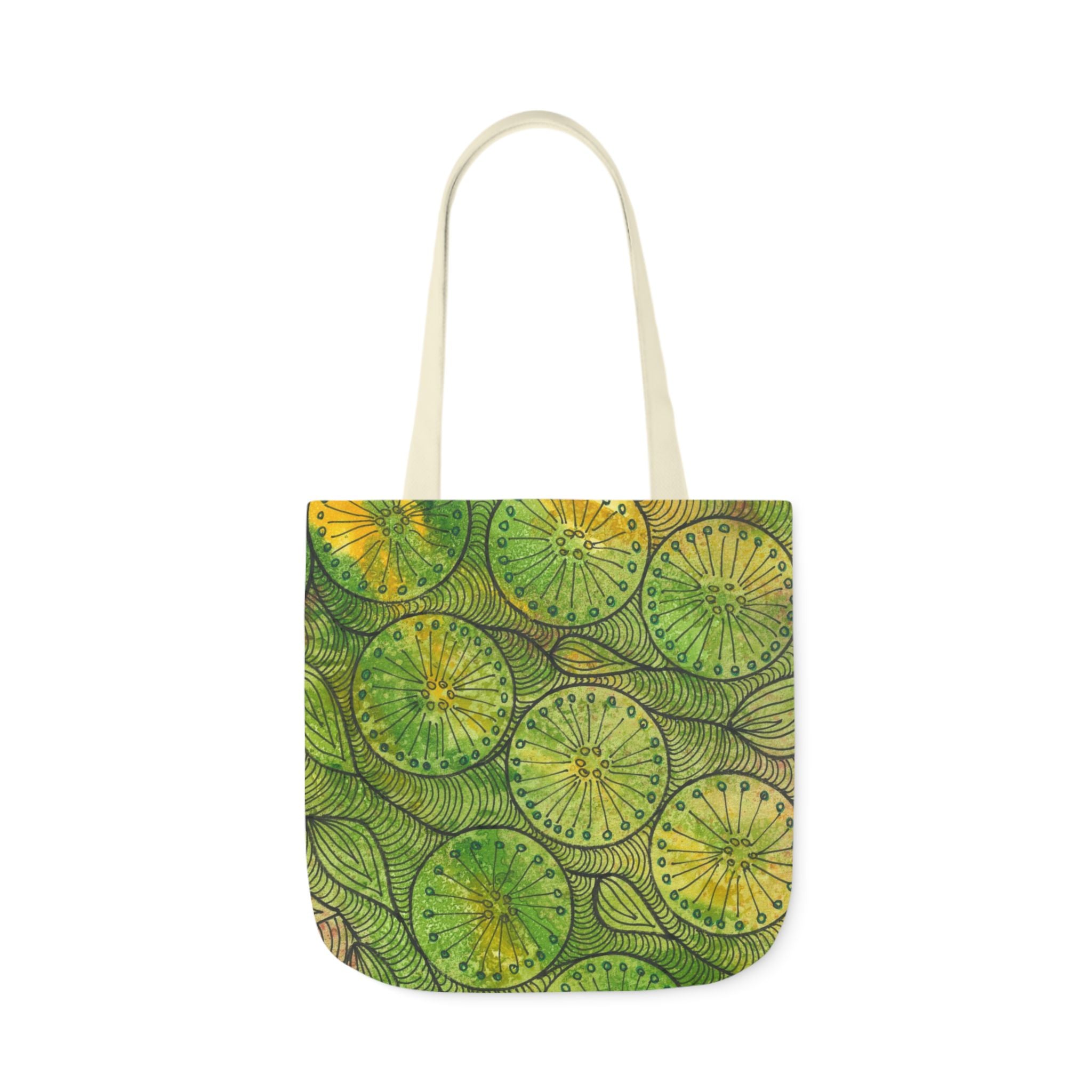 Canvas Tote Bags, Colourful Abstract Designs, 5-Color Straps, 3 Sizes.  For Family and friends or a Special Gift #63 Margarita Mondays