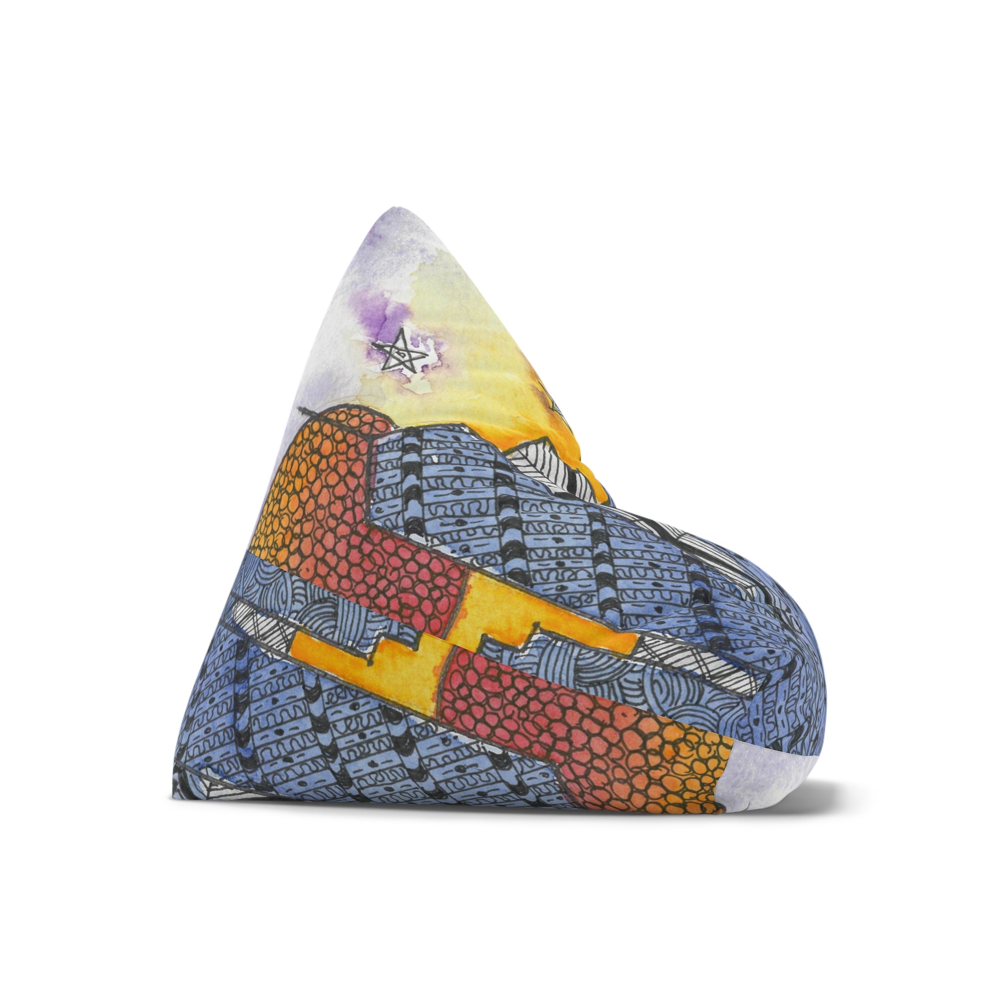 Bean Bag Chair Covers For Indoor & Outdoor Spaces - 2 Sizes - Exciting Abstract Design #5 In The Shadows
