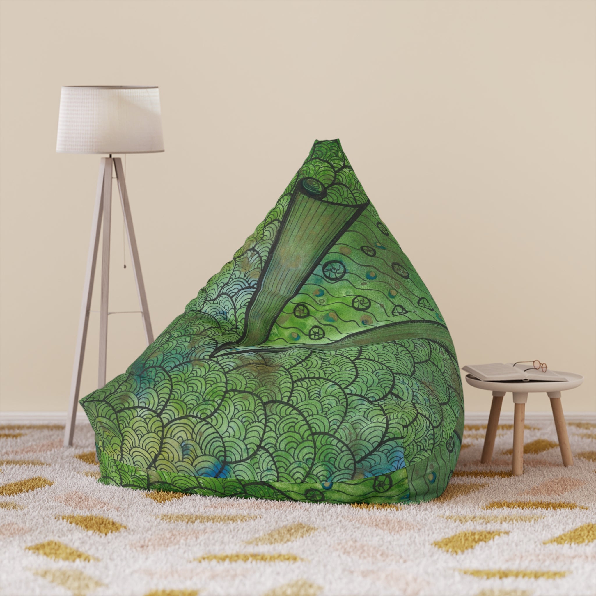 Bean Bag Chair Covers For Indoor & Outdoor - 2 Sizes - Exciting Abstract Design #69 New Horizons