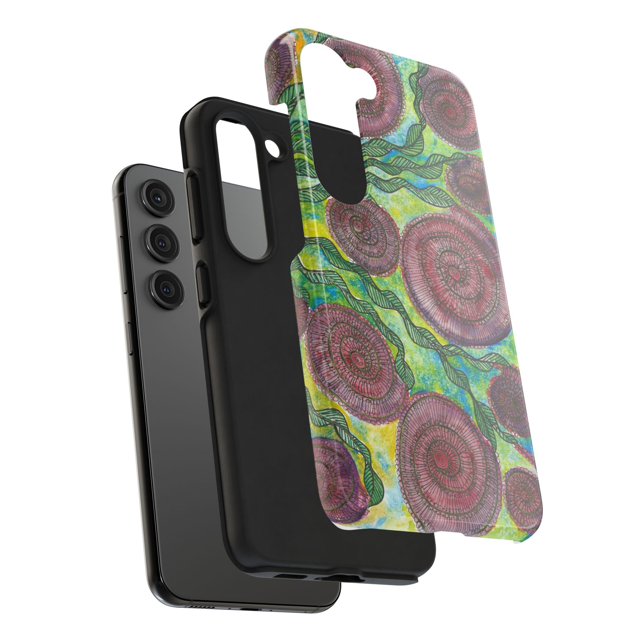 Tough Phone Case - All iPhones and Samsung Galaxys - Exciting Abstract Design #35 Beetroot To Yourself