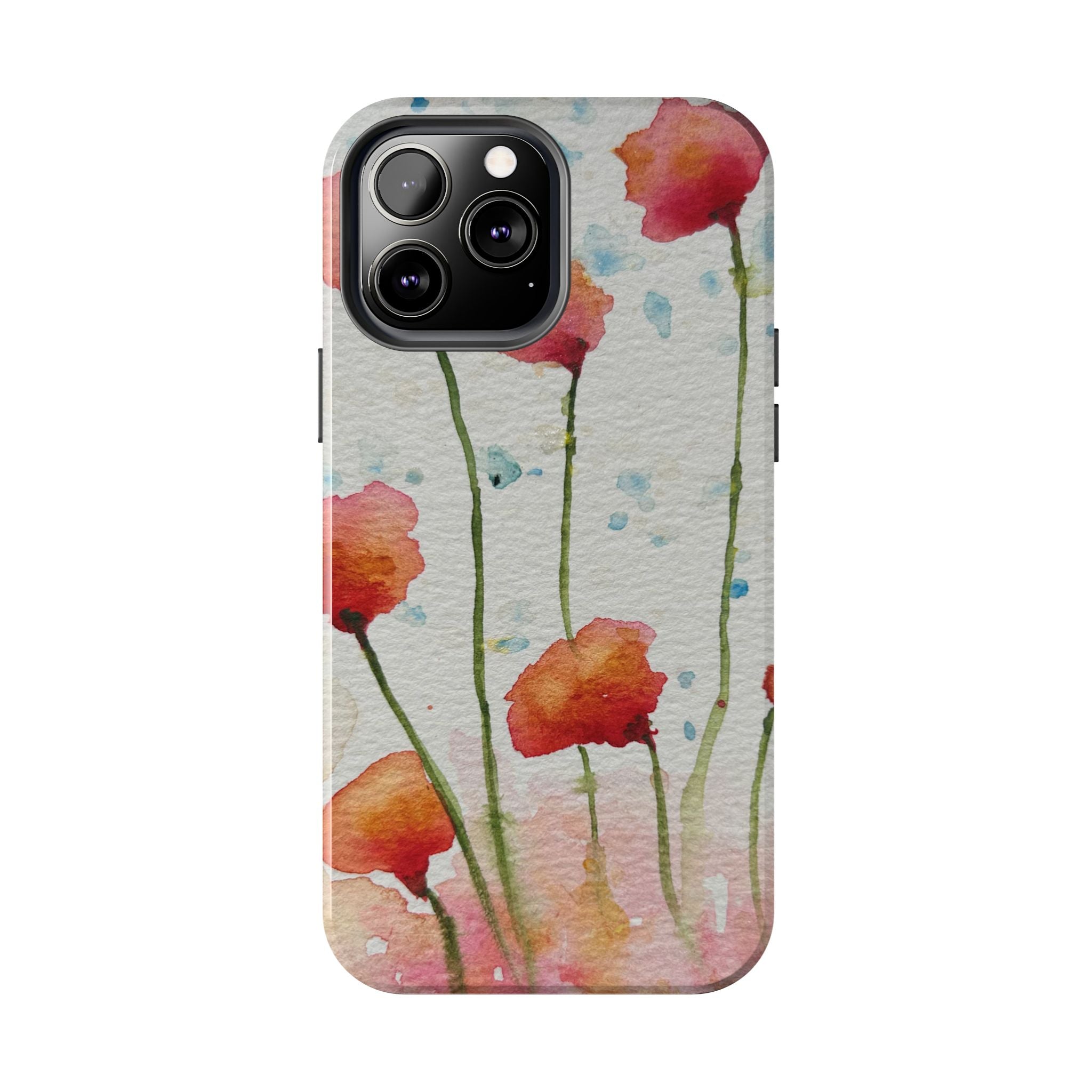 Tough Phone Case - All iPhones and Samsung Galaxys - Exciting Abstract Design #94 Poppies Galore