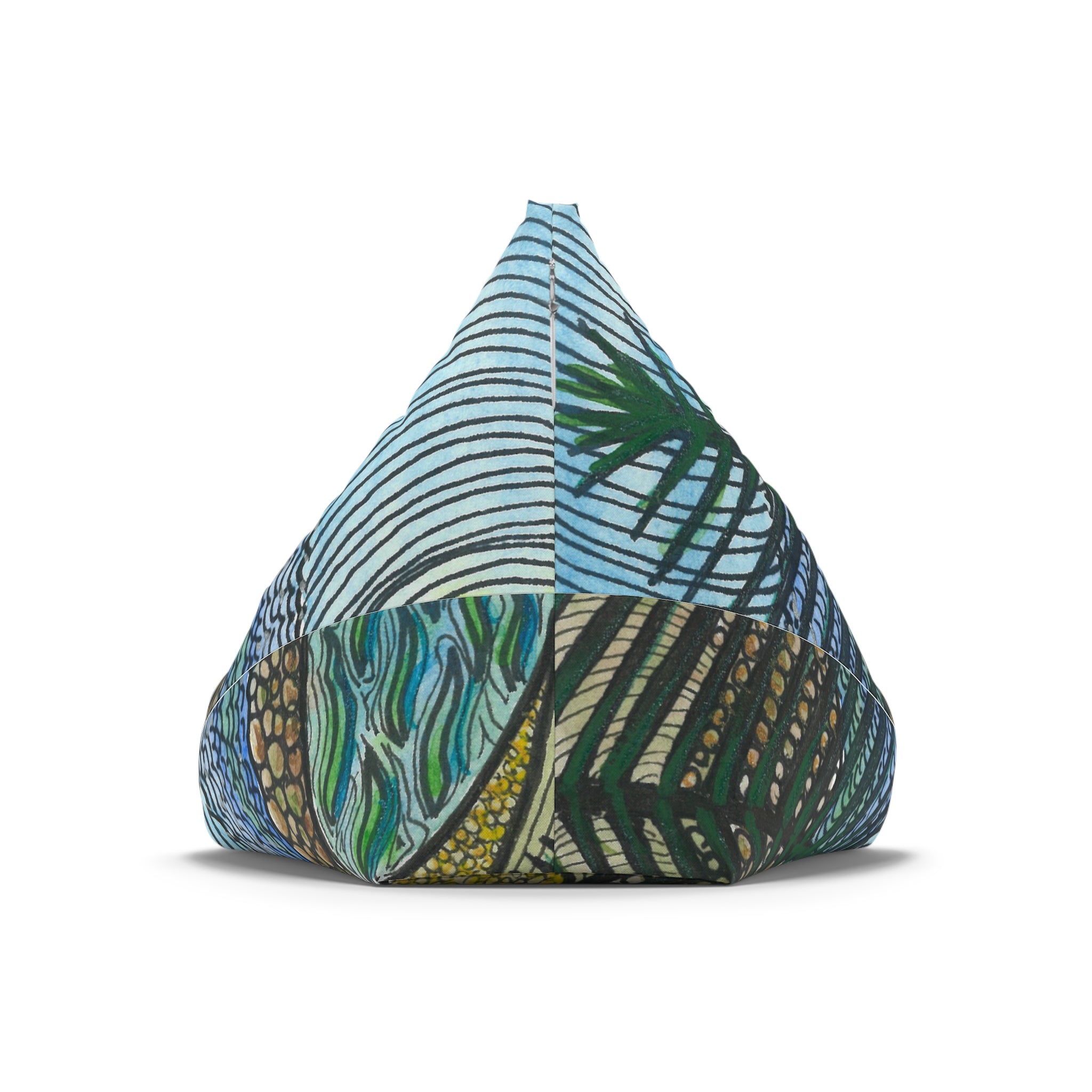 Bean Bag Chair Covers For Indoor & Outdoor Spaces - 2 Sizes - Exciting Abstract Design #47 Cottesloe