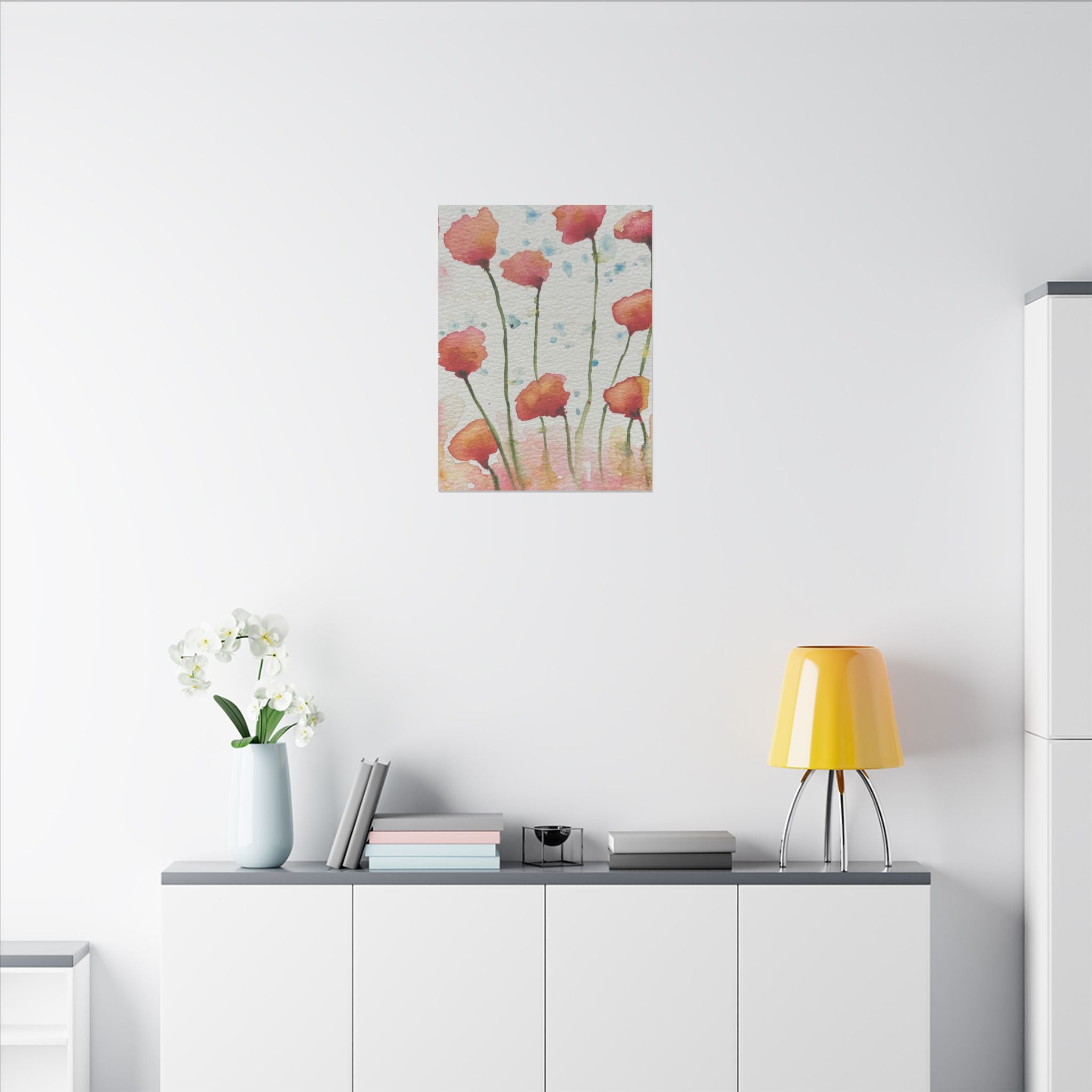 Large Colourful Wall Art, Canvas Prints, For Office, Bedroom or Living Room, or Special Gift #94 Poppies Galore