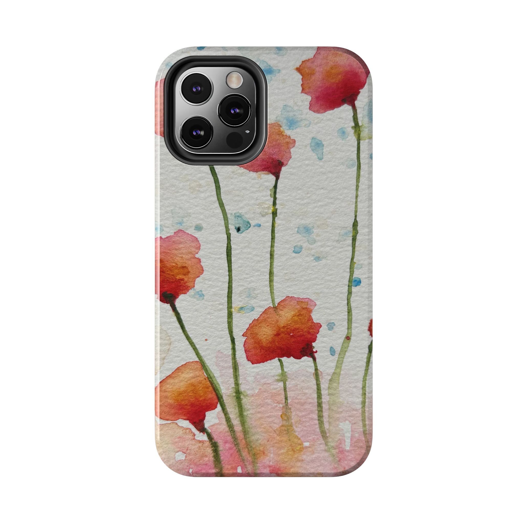 Tough Phone Case - All iPhones and Samsung Galaxys - Exciting Abstract Design #94 Poppies Galore