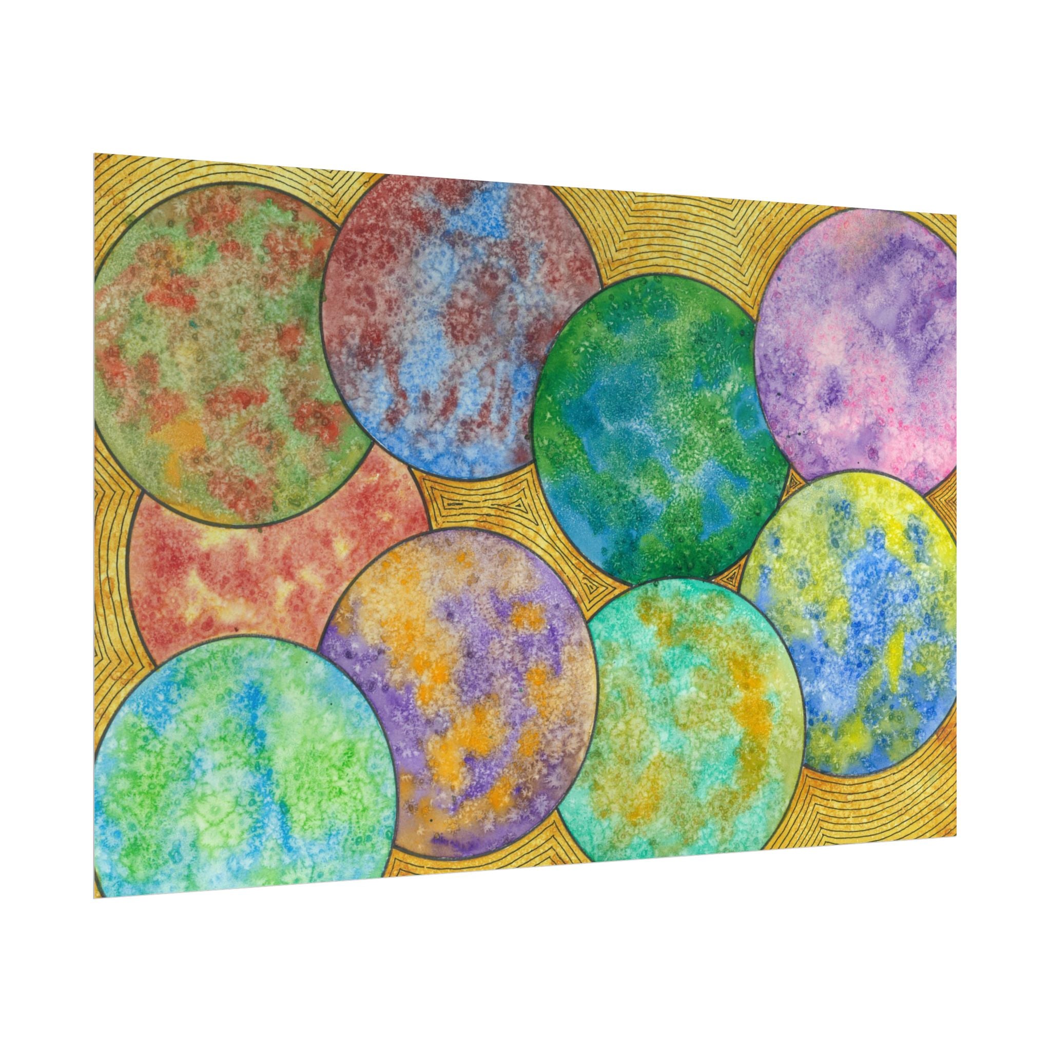 Large Colourful Wall Art, Posters & Prints, For Office, Bedroom or Living Room, or Special Gift #61 Worlds Apart