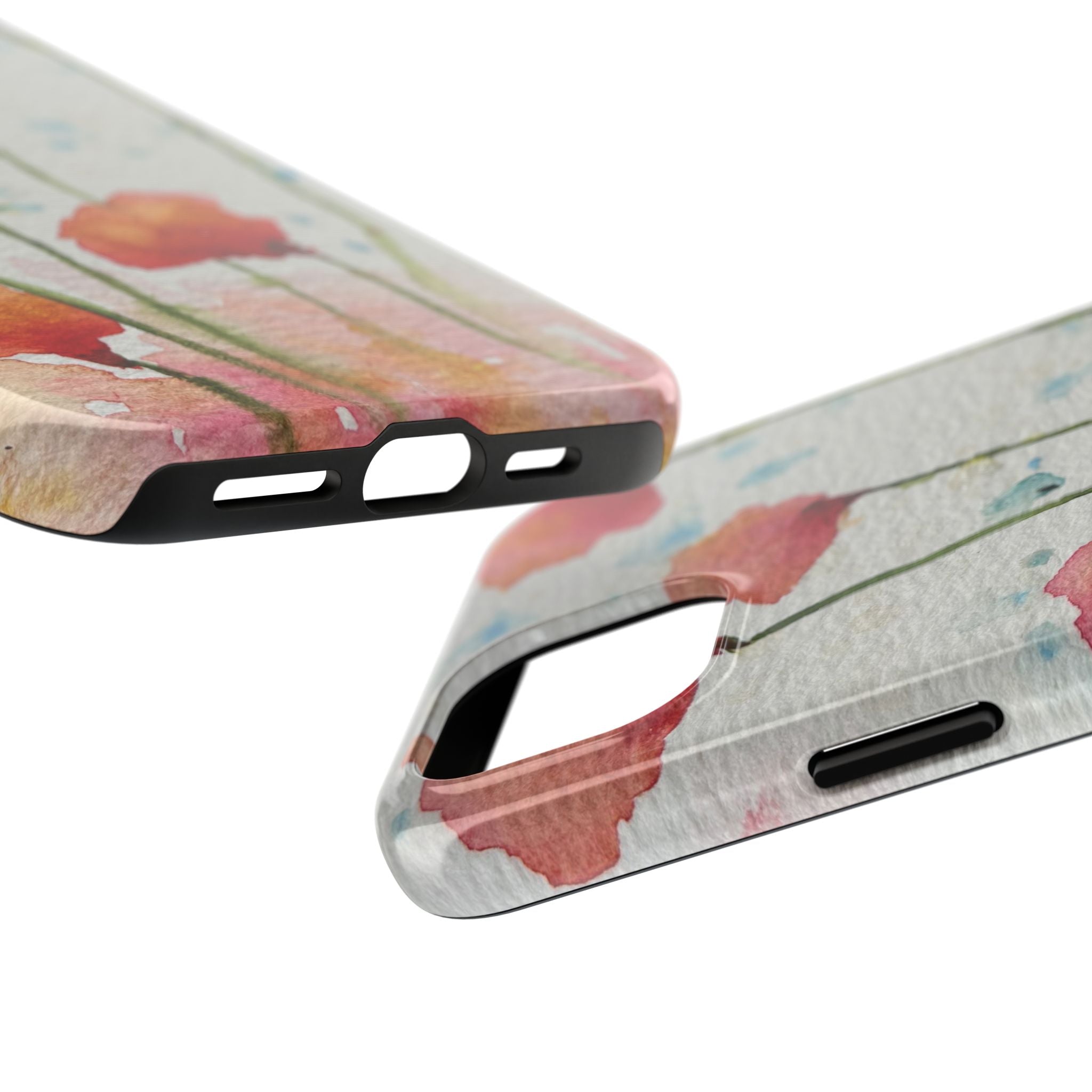 Tough Phone Case - All iPhones and Samsung Galaxys - Exciting Abstract Design #94 Poppies Galore