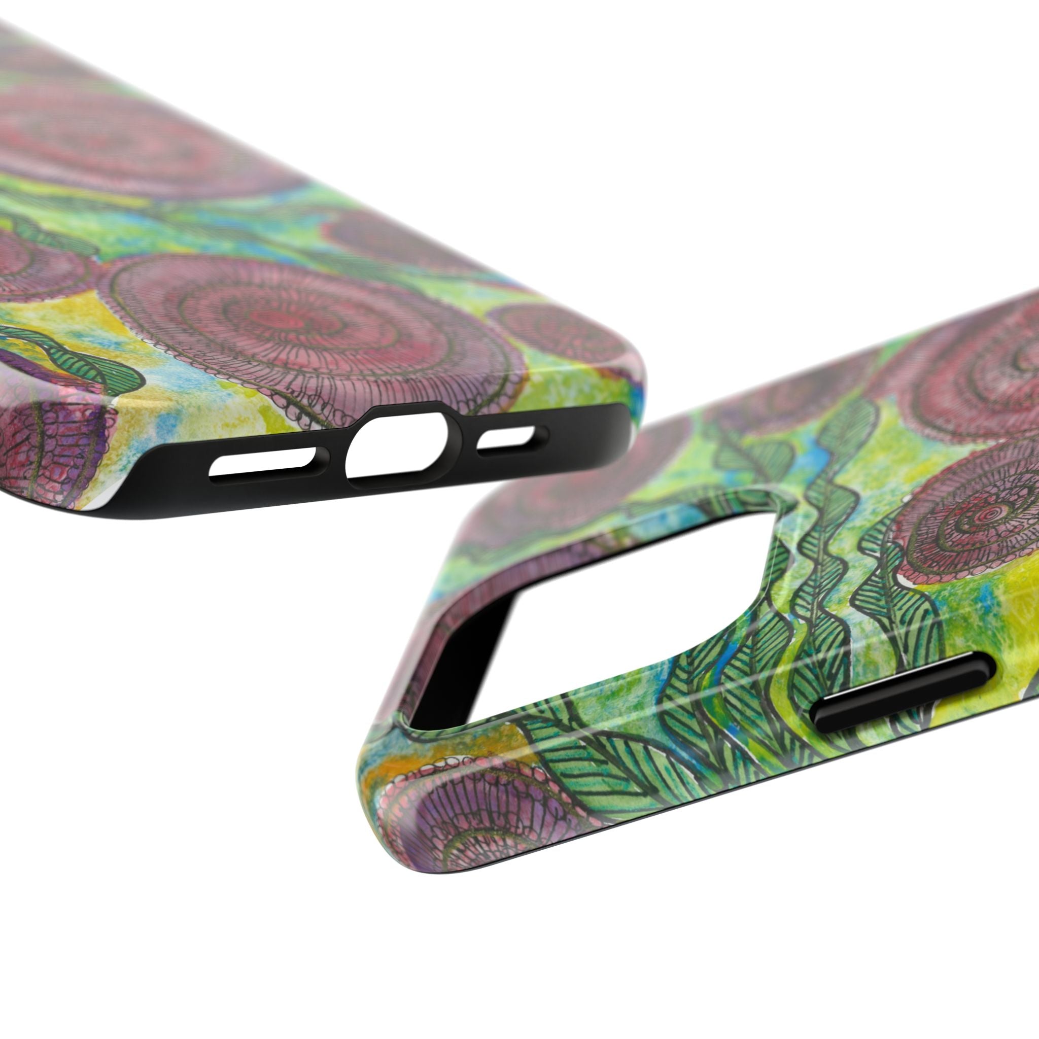 Tough Phone Case - All iPhones and Samsung Galaxys - Exciting Abstract Design #35 Beetroot To Yourself