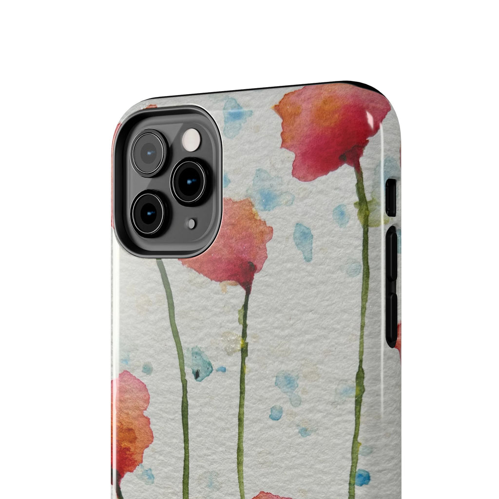 Tough Phone Case - All iPhones and Samsung Galaxys - Exciting Abstract Design #94 Poppies Galore