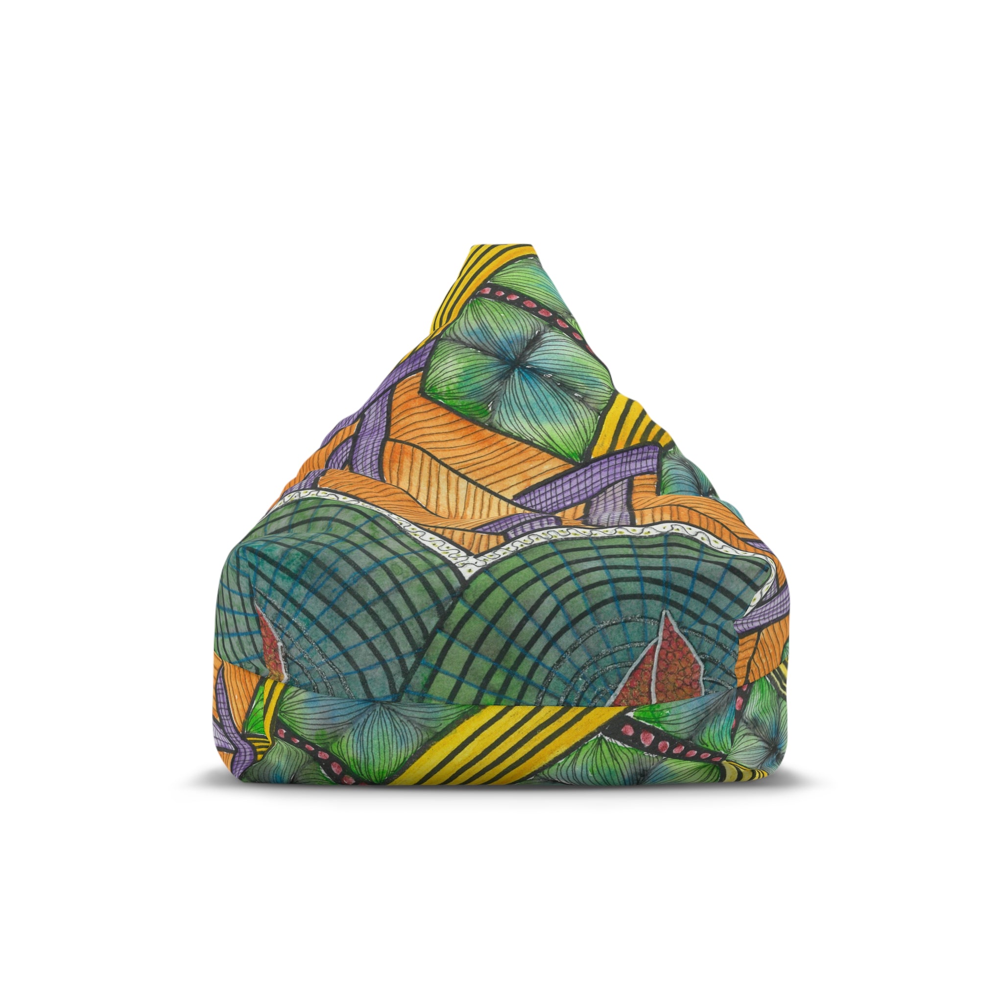 Bean Bag Chair Covers For Indoor & Outdoor - 2 Sizes - Exciting Abstract Design #31 T'Eye Land
