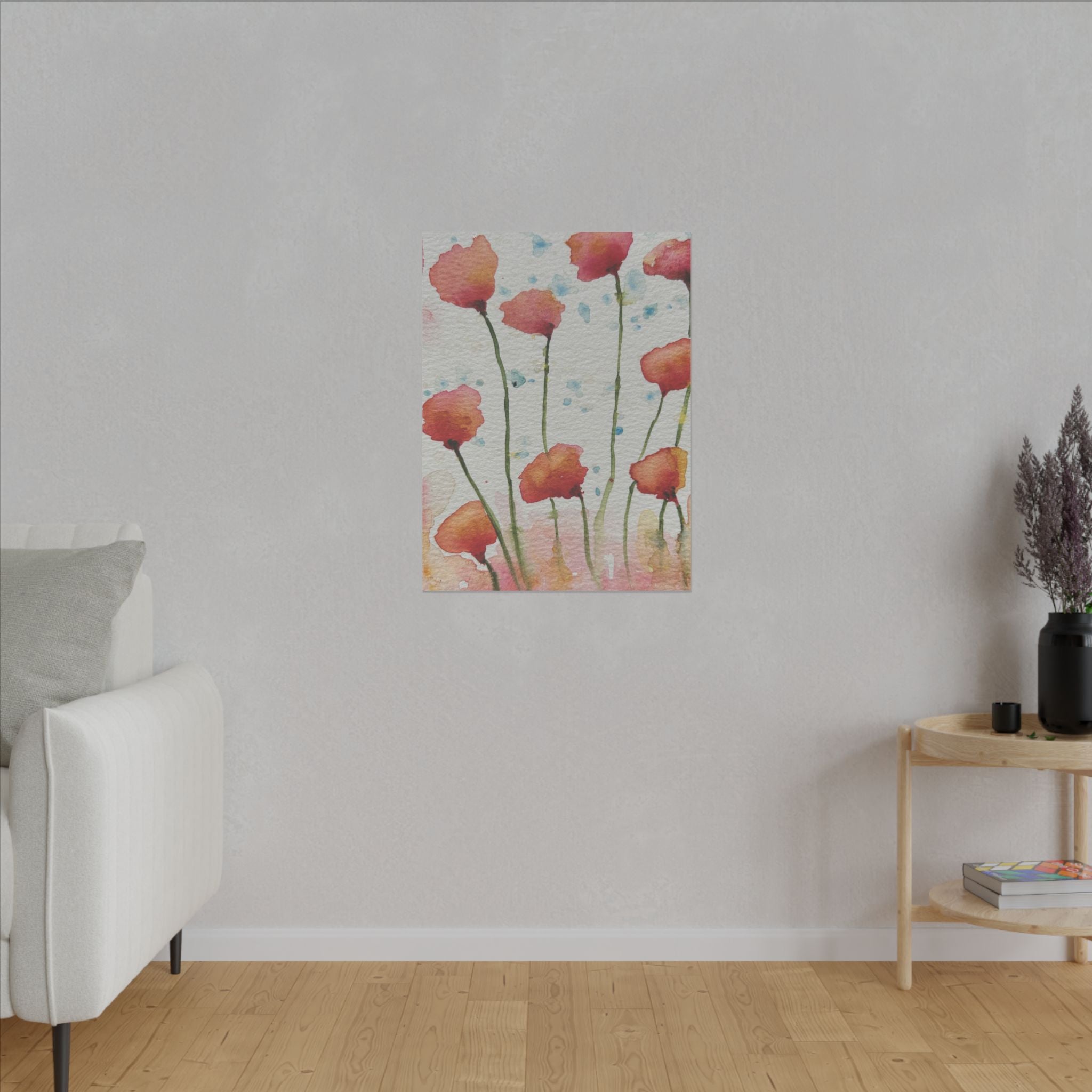Large Colourful Wall Art, Canvas Prints, For Office, Bedroom or Living Room, or Special Gift #94 Poppies Galore