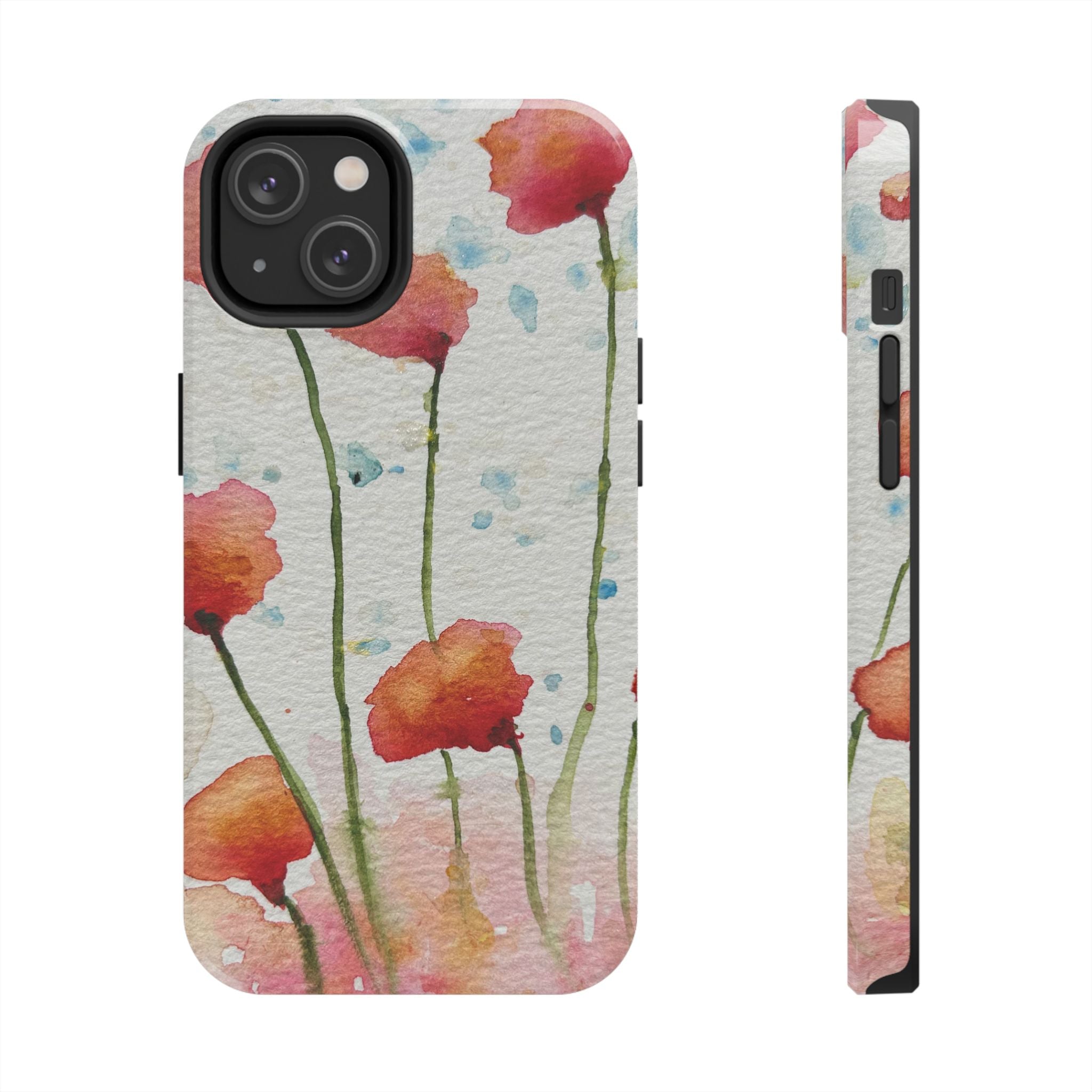 Tough Phone Case - All iPhones and Samsung Galaxys - Exciting Abstract Design #94 Poppies Galore