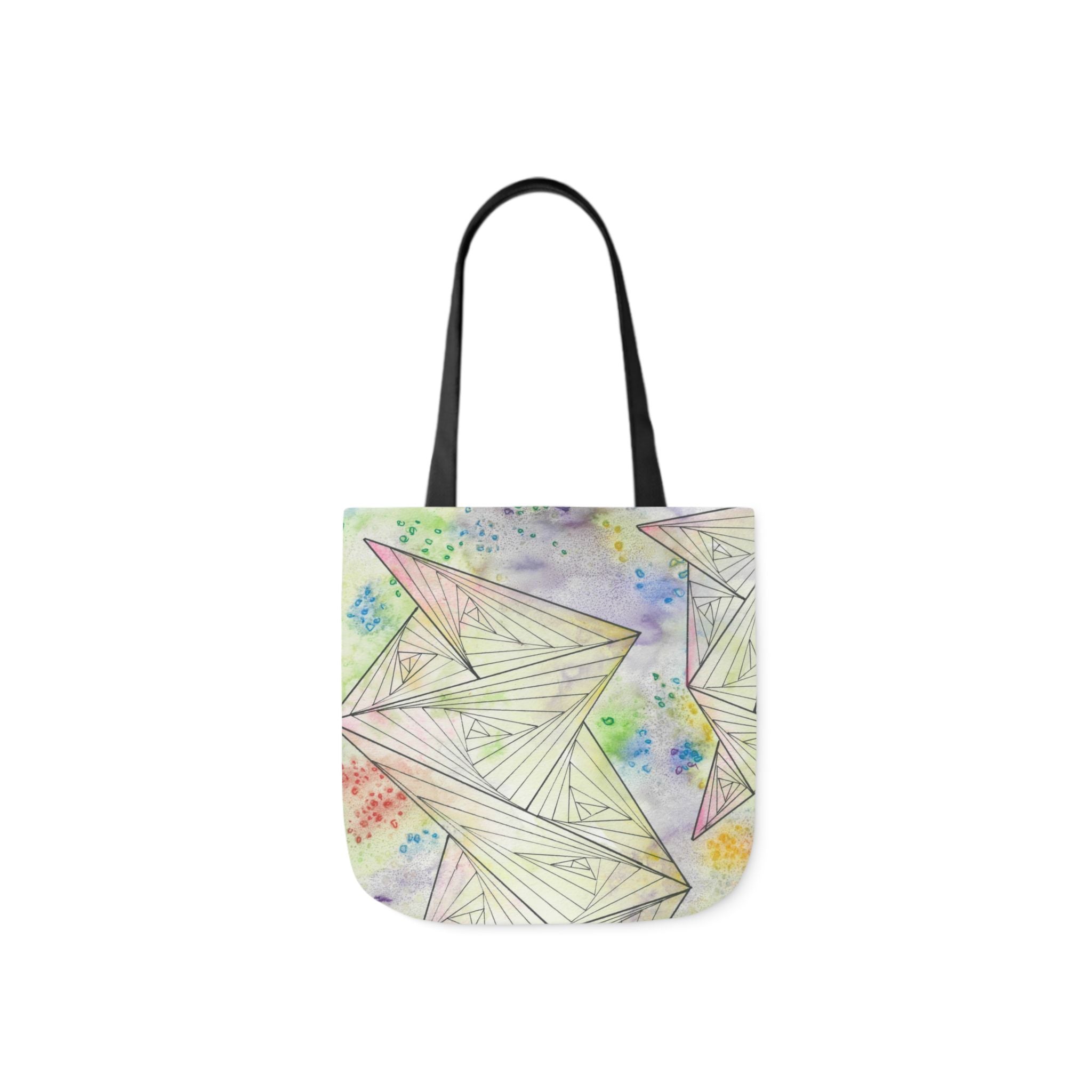 Canvas Tote Bags, Colourful Abstract Designs, 5-Color Straps, 3 Sizes.  For Family and friends or a Special Gift #59 Your Choice