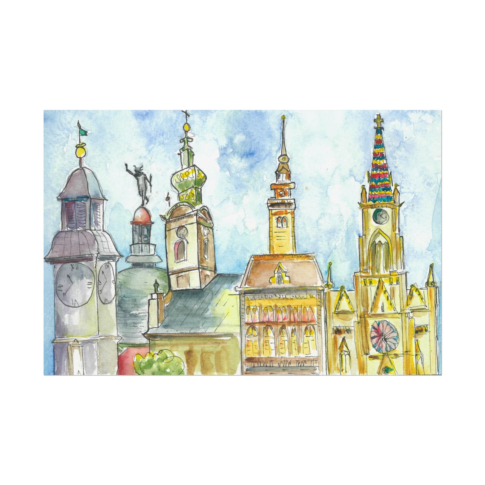 Large Colourful Wall Art, Posters & Prints, For Office, Bedroom or Living Room, or Special Gift #95 Beautiful Novi Sad - Serbia