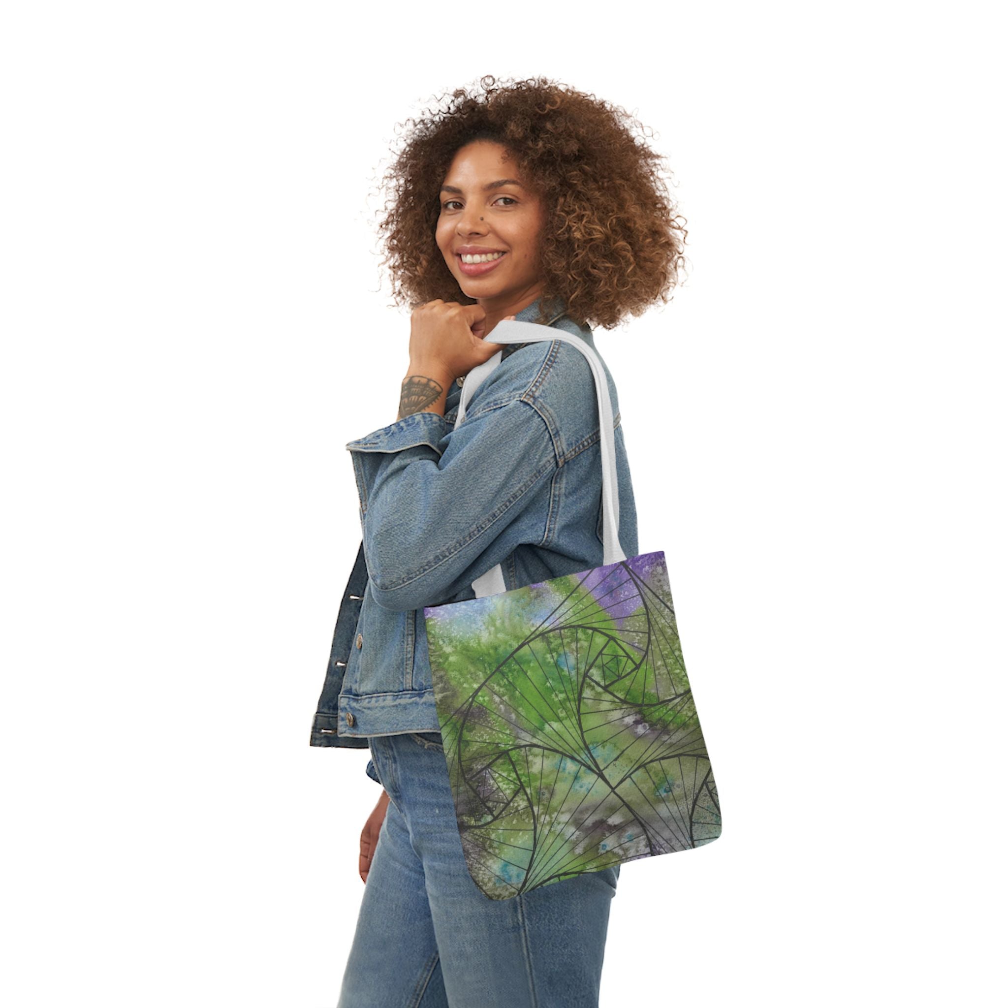 Canvas Tote Bags, Colourful Abstract Designs, 5-Color Straps, 3 Sizes.  For Family and friends or a Special Gift #55 Of Course Im Sure
