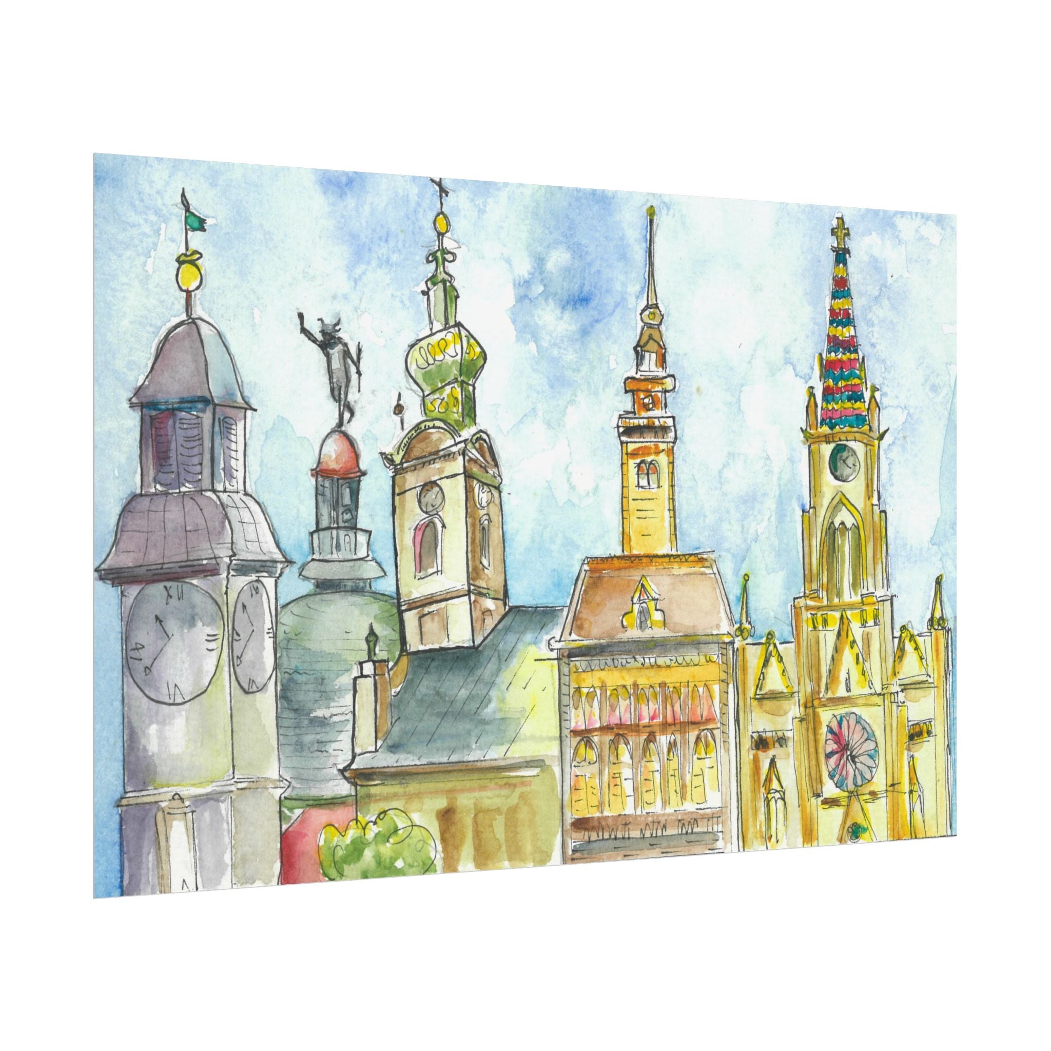 Large Colourful Wall Art, Posters & Prints, For Office, Bedroom or Living Room, or Special Gift #95 Beautiful Novi Sad - Serbia