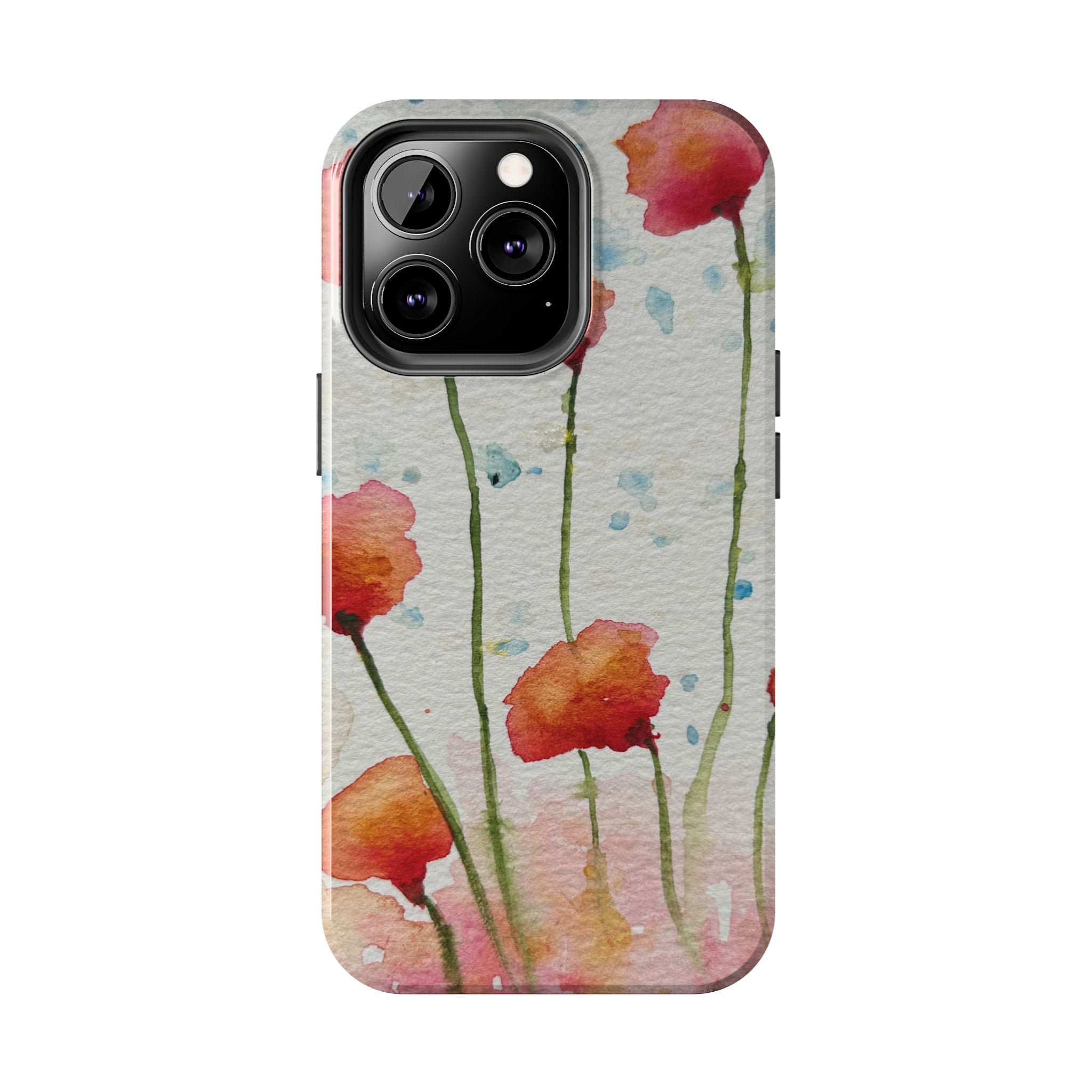 Tough Phone Case - All iPhones and Samsung Galaxys - Exciting Abstract Design #94 Poppies Galore