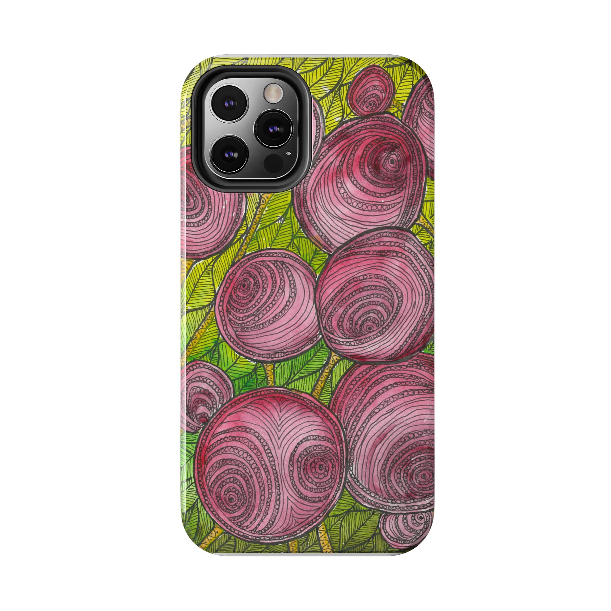 Tough Phone Case - All iPhones and Samsung Galaxys - Exciting Abstract Design #9 Spaced Blossoms