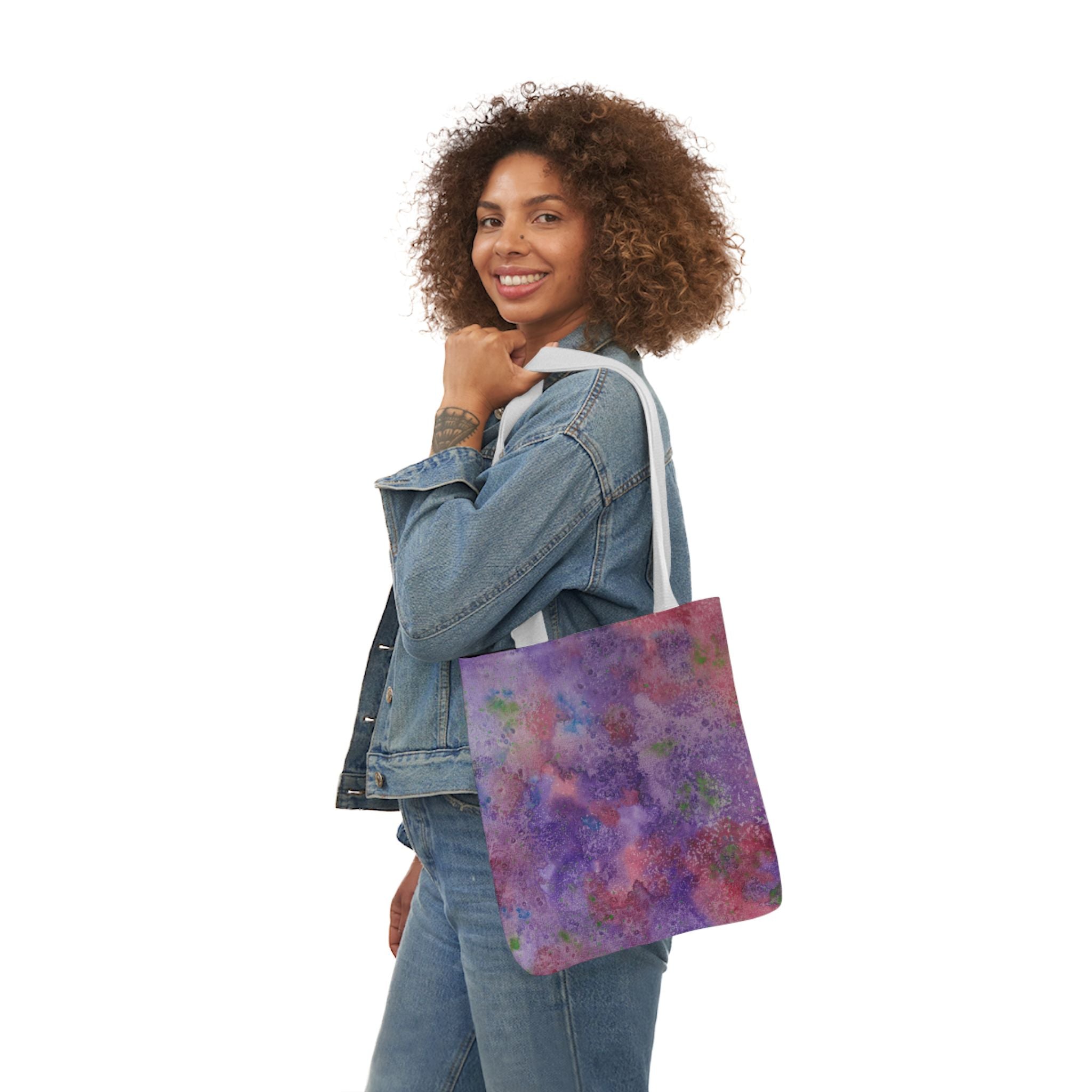 Canvas Tote Bags, Colourful Abstract Designs, 5-Color Straps, 3 Sizes.  For Family and friends or a Special Gift #62 Resolutions
