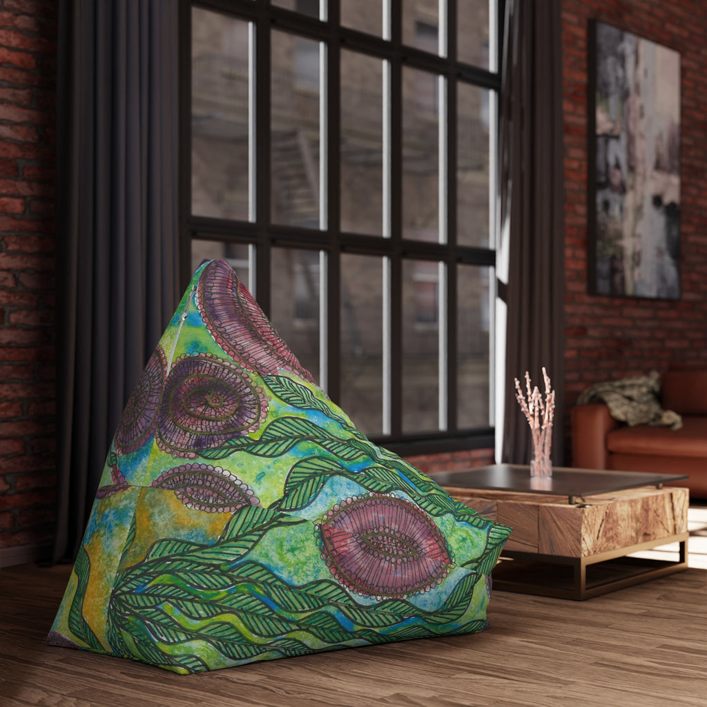 Bean Bag Chair Covers For Indoor & Outdoor - 2 Sizes - Exciting Abstract Design #35 Beetroot To Yourself