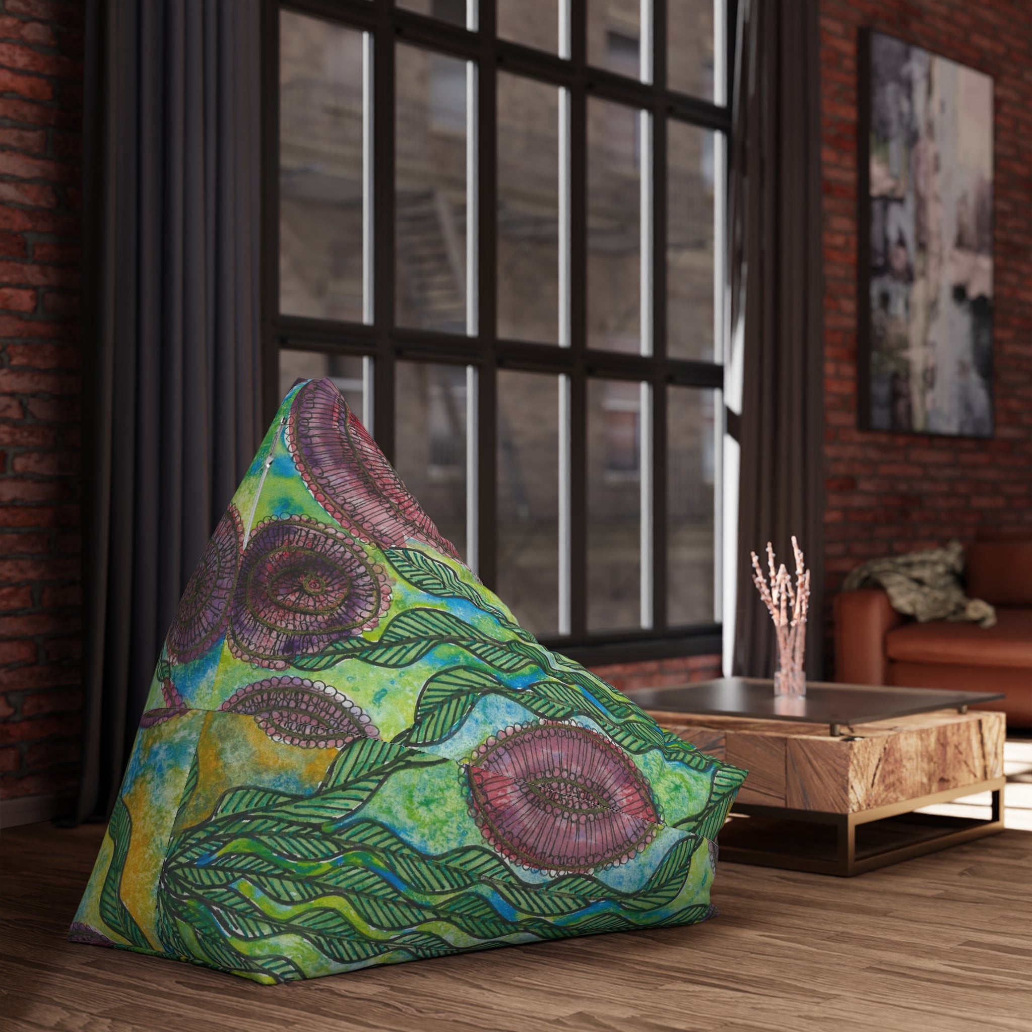 Bean Bag Chair Covers For Indoor & Outdoor - 2 Sizes - Exciting Abstract Design #35 Beetroot To Yourself