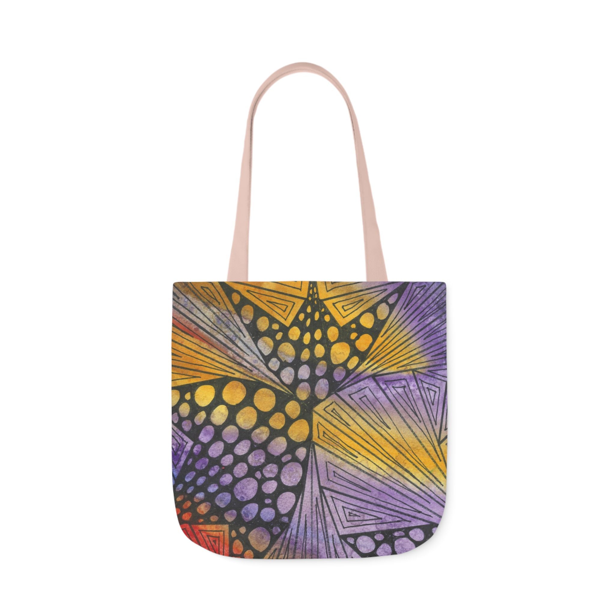 Canvas Tote Bags, Colourful Abstract Designs, 5-Color Straps, 3 Sizes.  For Family and friends or a Special Gift #82 Fighting Delusions