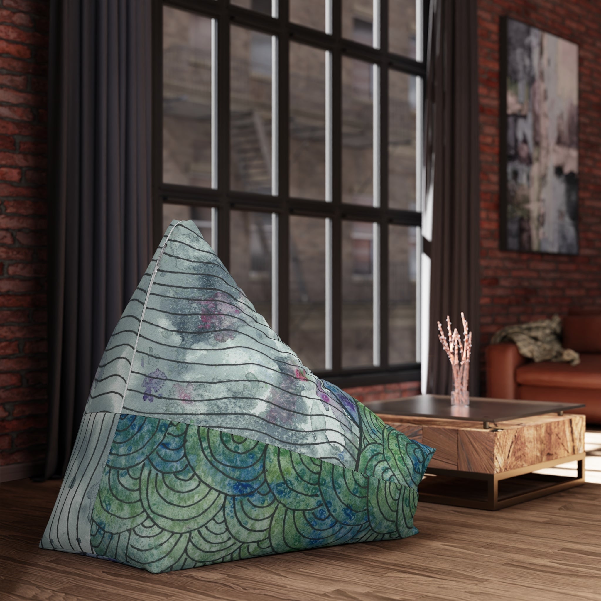Bean Bag Chair Covers For Indoor & Outdoor - 2 Sizes - Exciting Abstract Design #90 Rtanj Pyramid