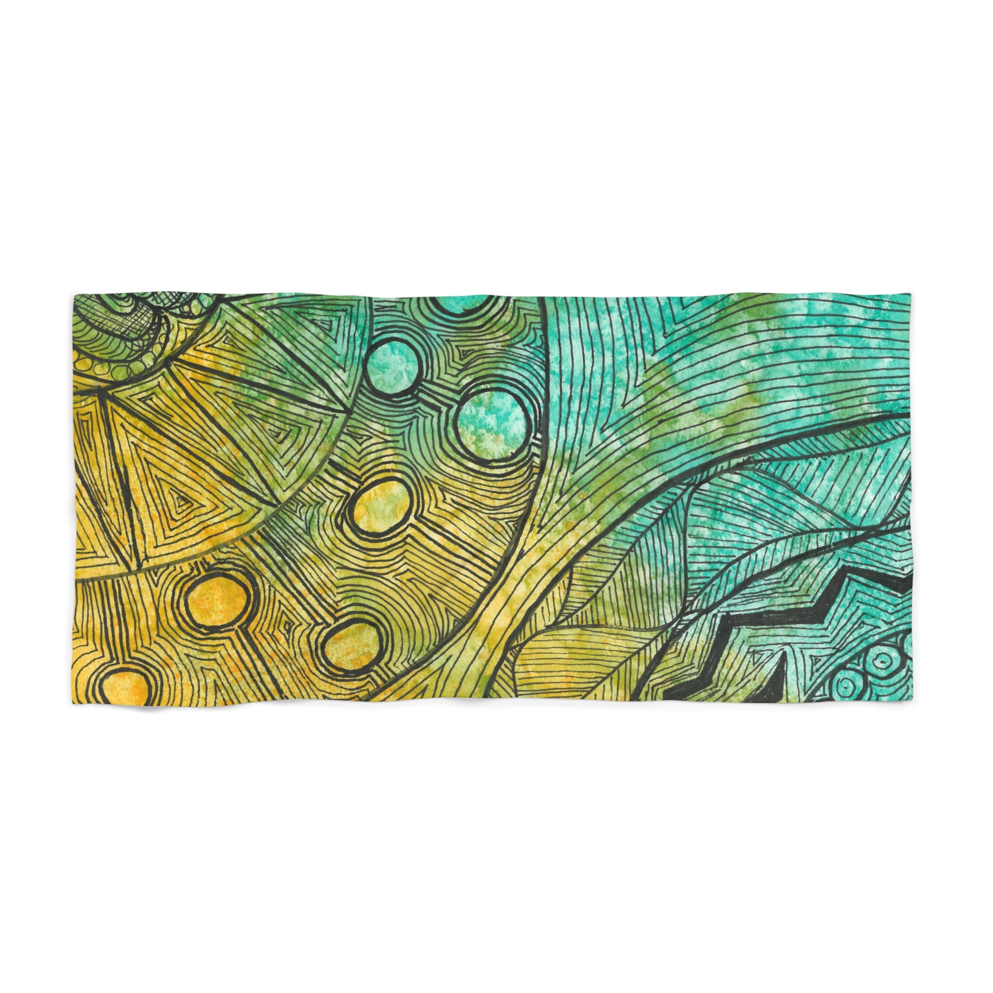 Colourful Abstract Beach Towels, Cotton Loop backing for Durability, 2 Sizes.  For Family and friends or a Special Gift #27 Come What May