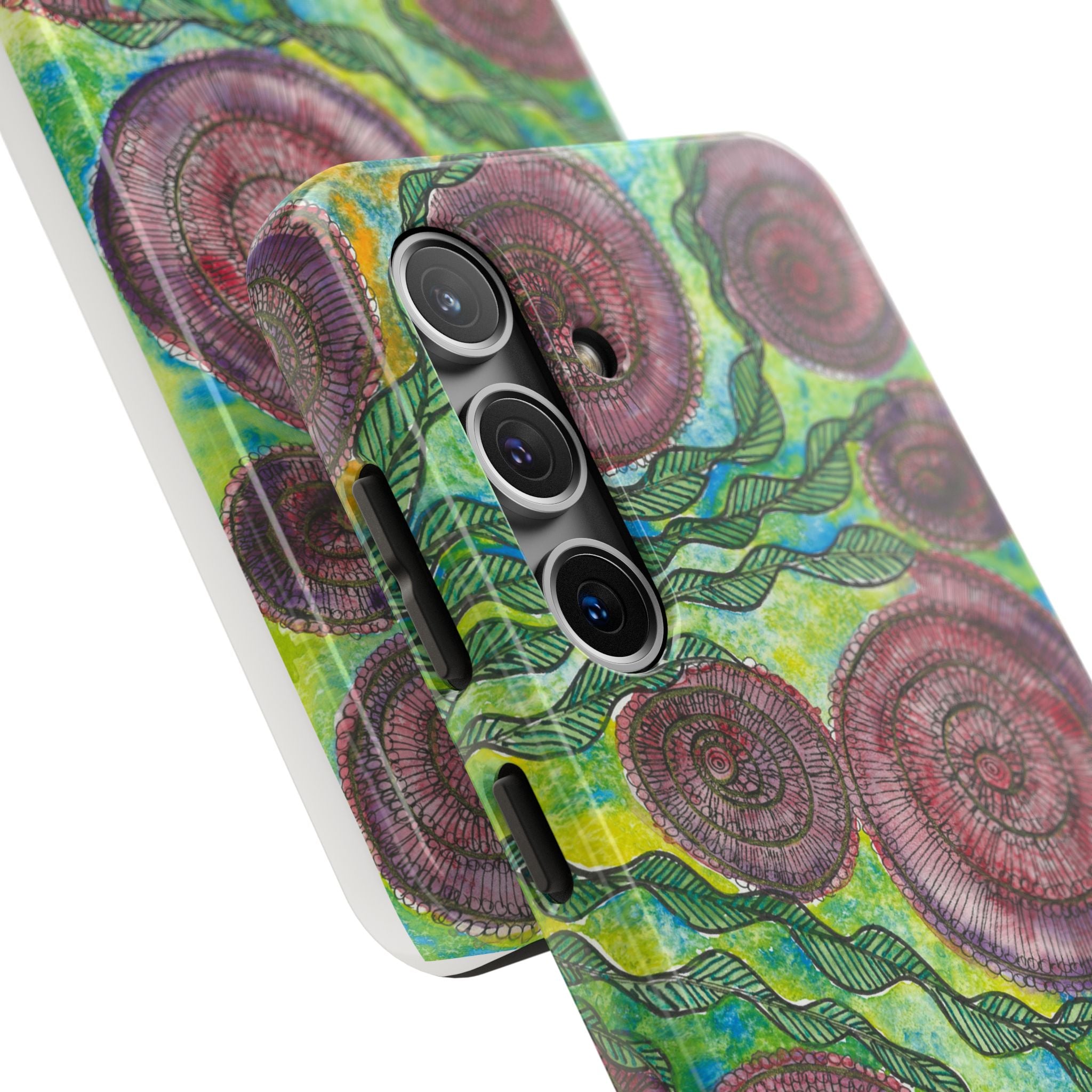 Tough Phone Case - All iPhones and Samsung Galaxys - Exciting Abstract Design #35 Beetroot To Yourself