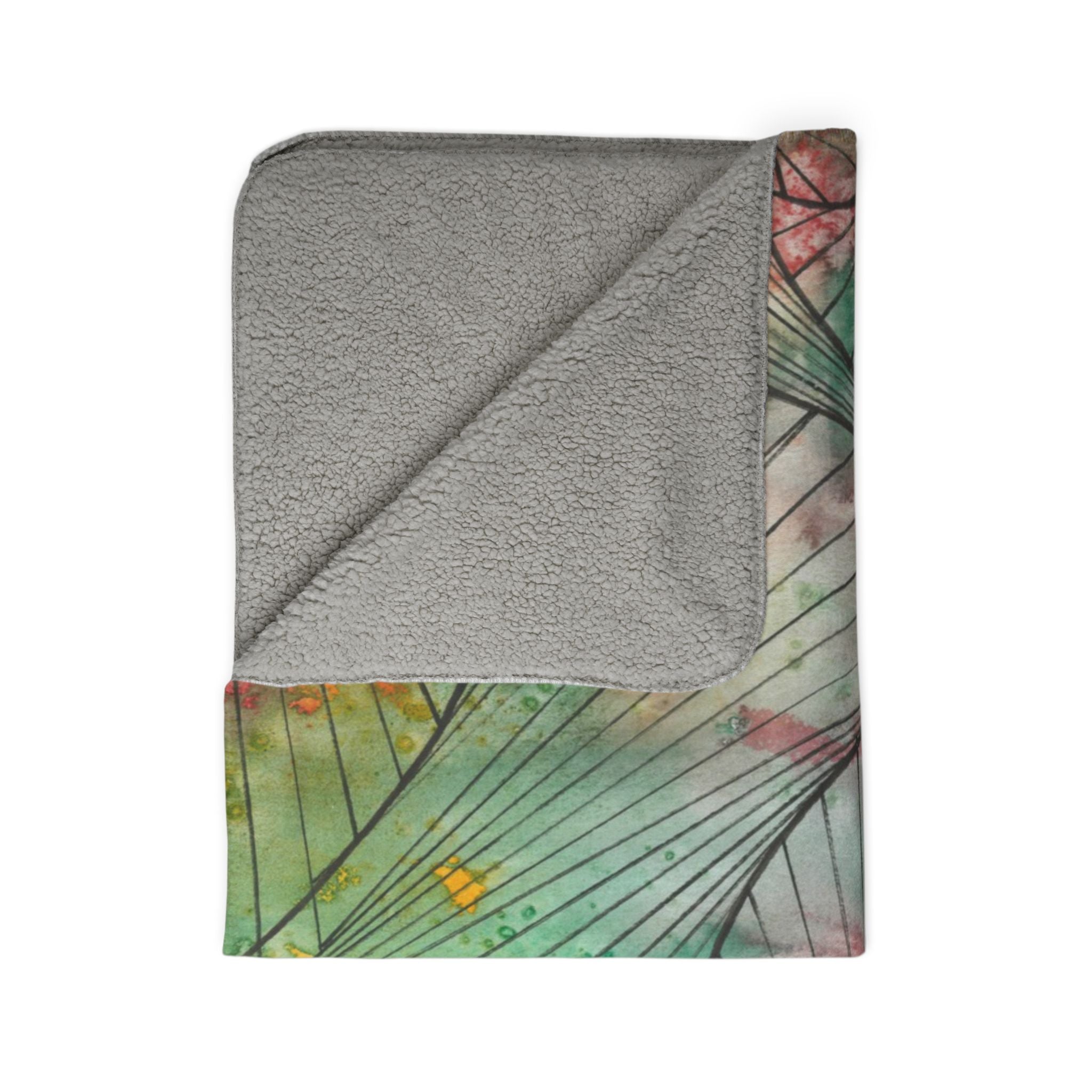 Fleece Throw Blanket, Textured Sherpa Underside, Hemmed, 2 Sizes. Colourful Abstract Design. Perfect for Bedroom, Living Room, or Special Gift #70 Whats It All About Alfie