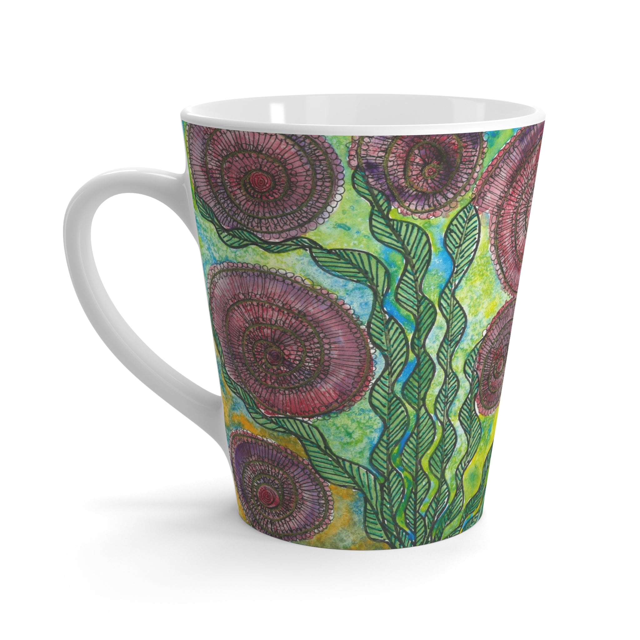 Coffee Mugs and Cups. Colourful Abstract Designs. Perfect for Home, Office or Special Gift #35 Beetroot To Yourself