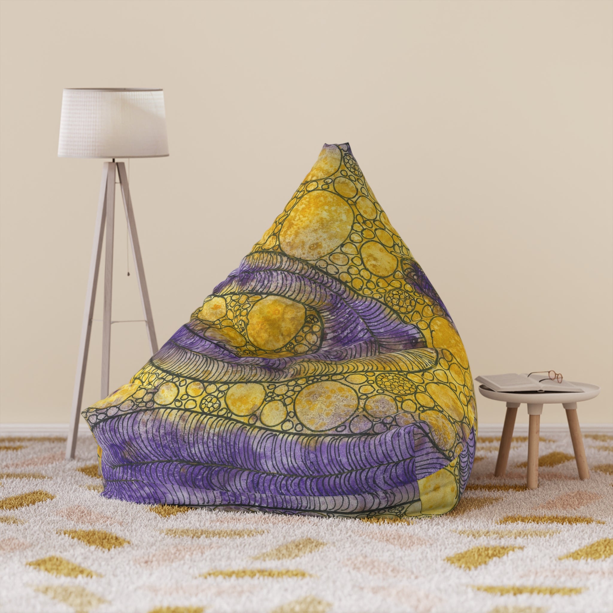 Bean Bag Chair Covers For Indoor & Outdoor - 2 Sizes - Exciting Abstract Design #64 Is Now A Good Time?