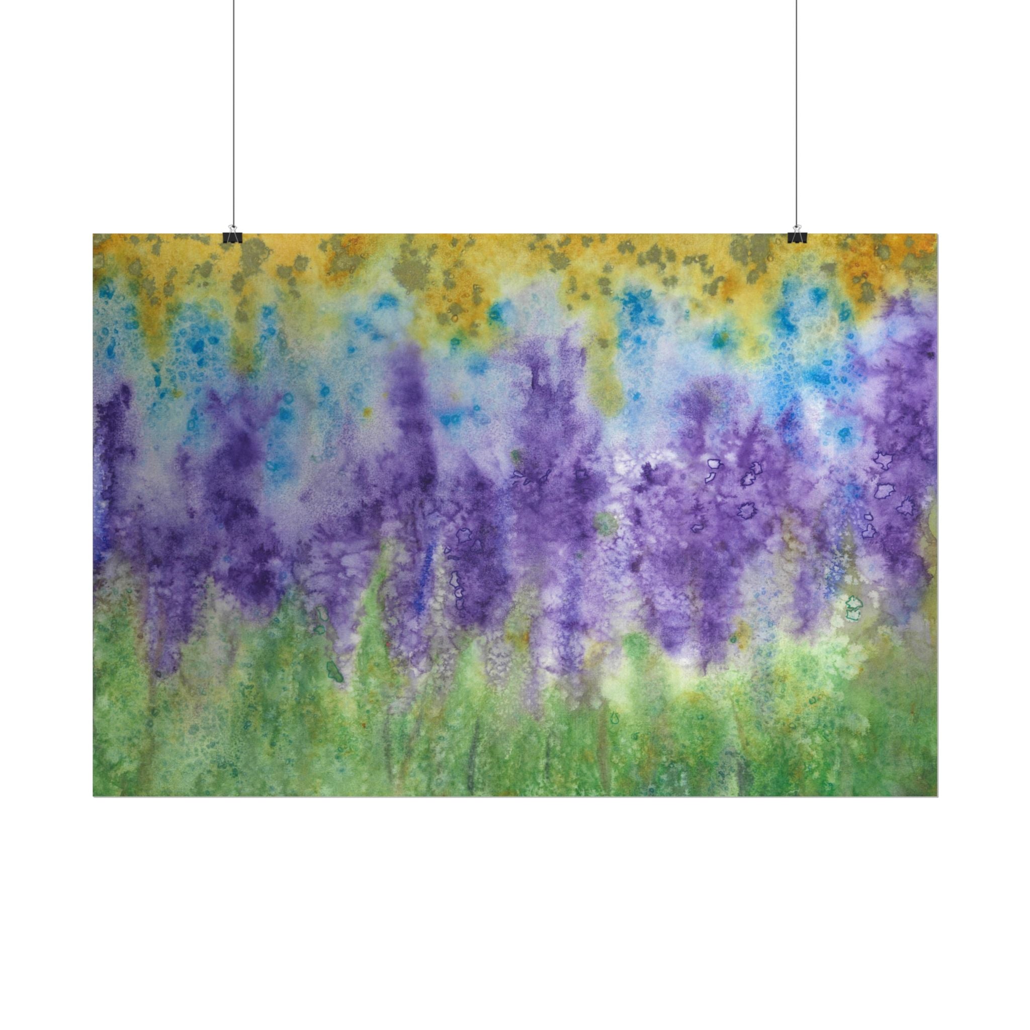 Large Colourful Wall Art, Posters & Prints, For Office, Bedroom or Living Room, or Special Gift #74 Lavender Fields